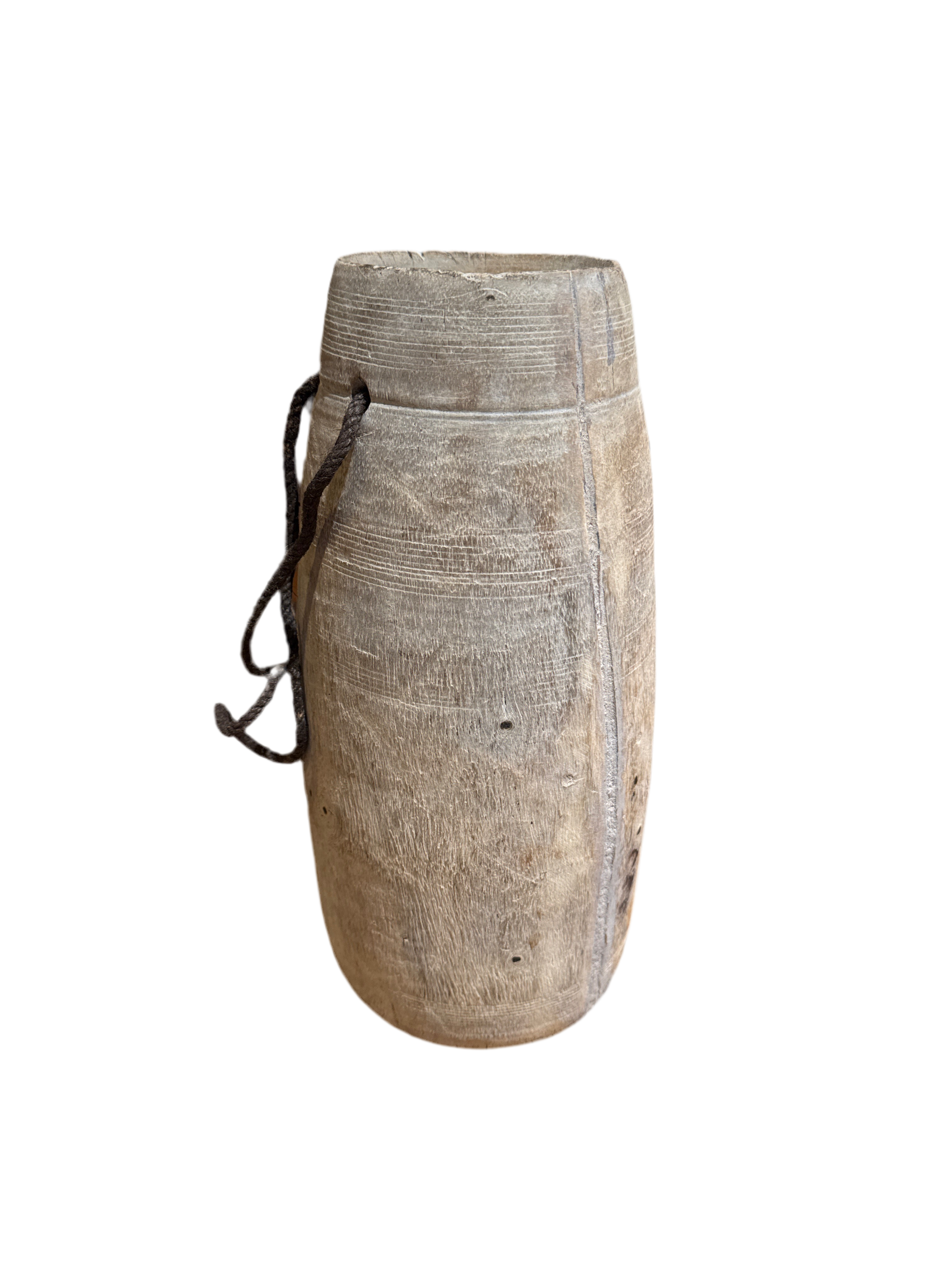 Nepal Bleached Wood Pot