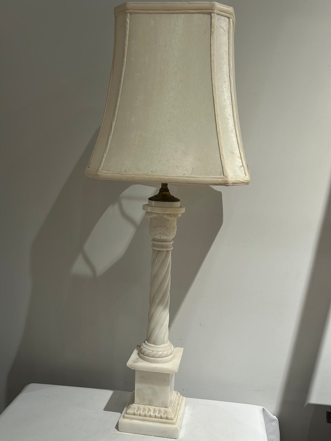 White marble lamp