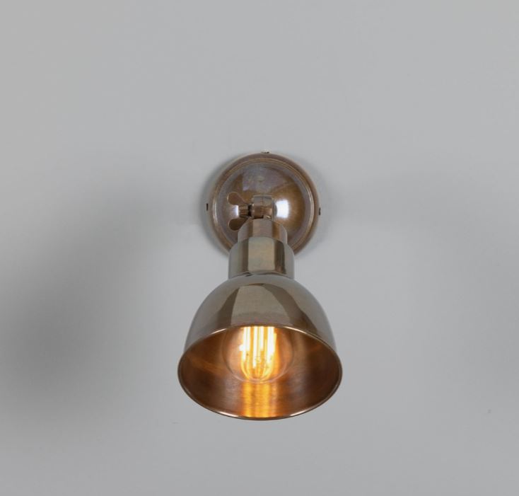 Vintage Inspired Adjustable Brass Wall Light