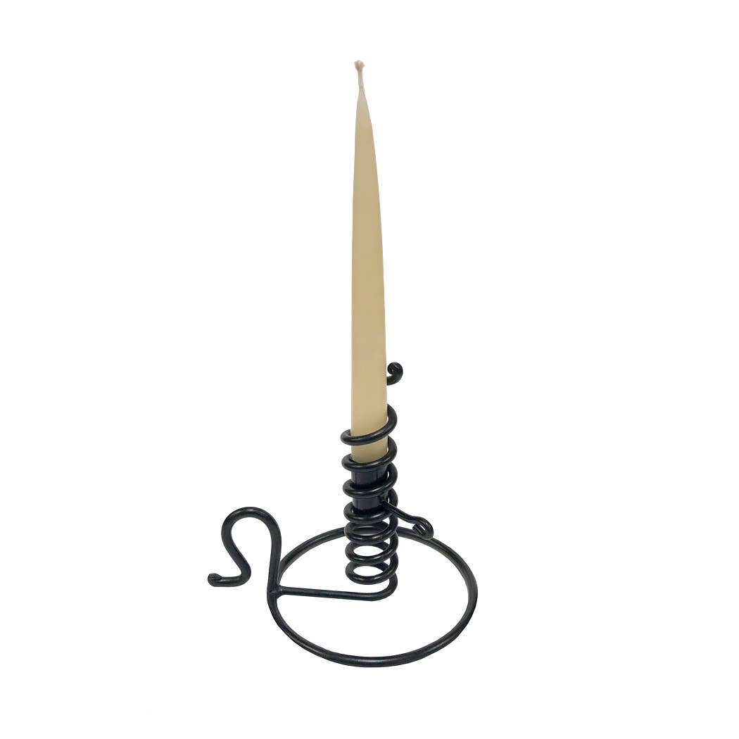 6" Wrought Iron Spiral Courting Candle Holder