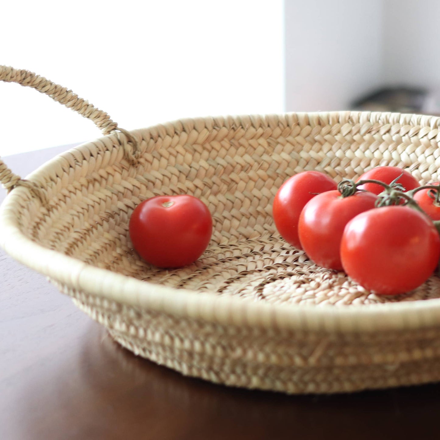 Moroccan Straw Woven Plate: Large