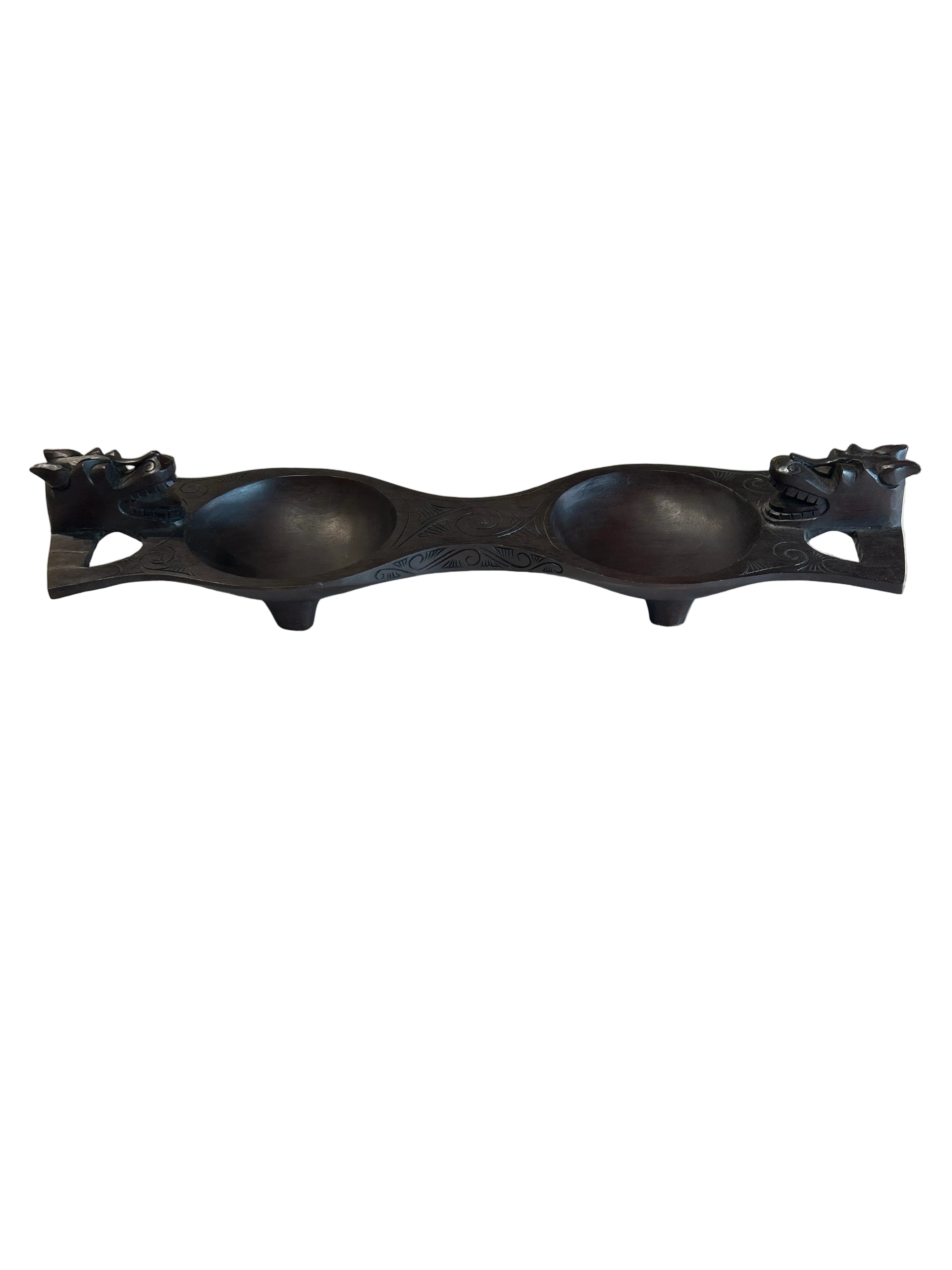 Tribal Tray With 2 Dragons
