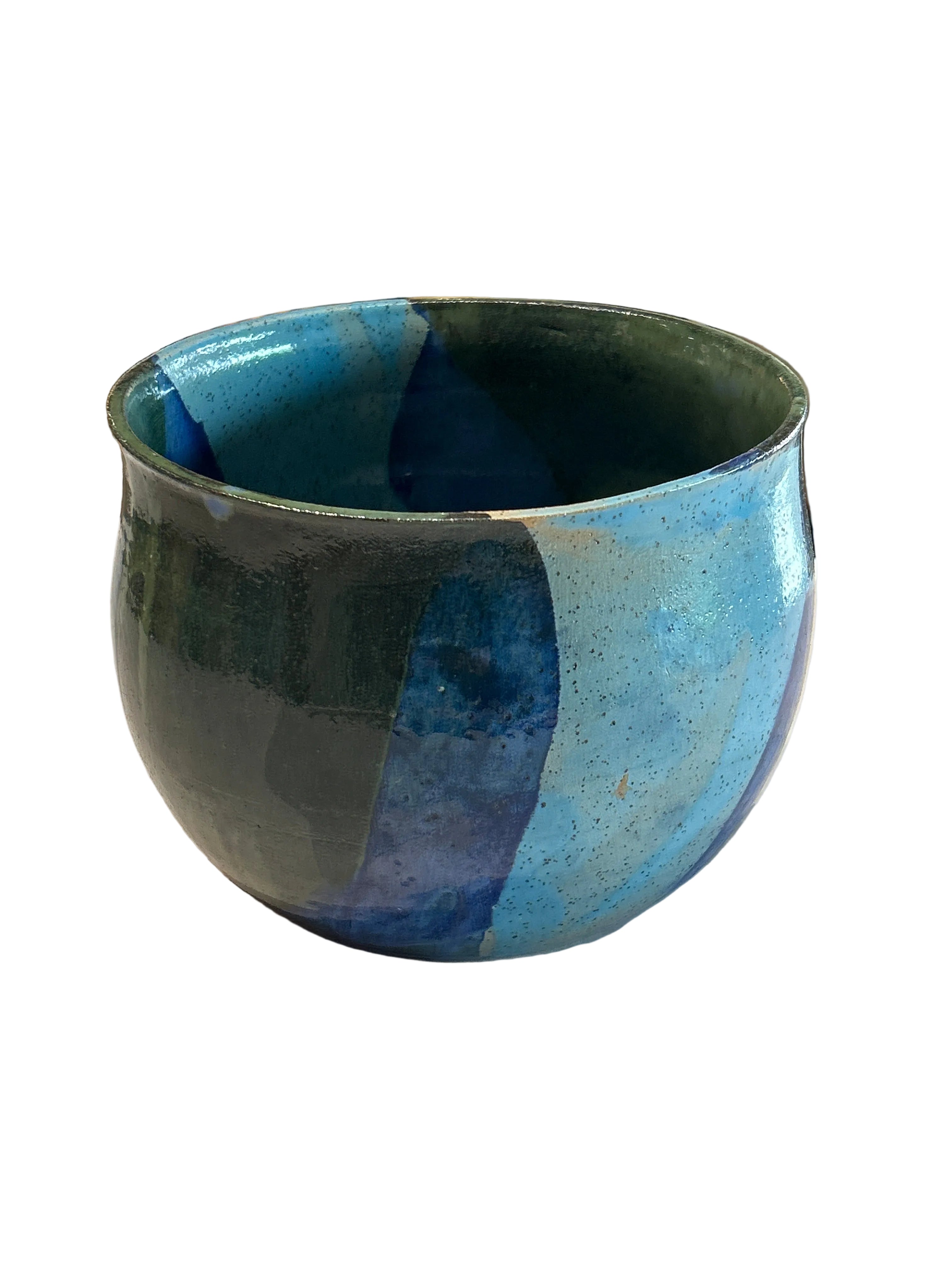 Vintage blue and green ceramic bowl