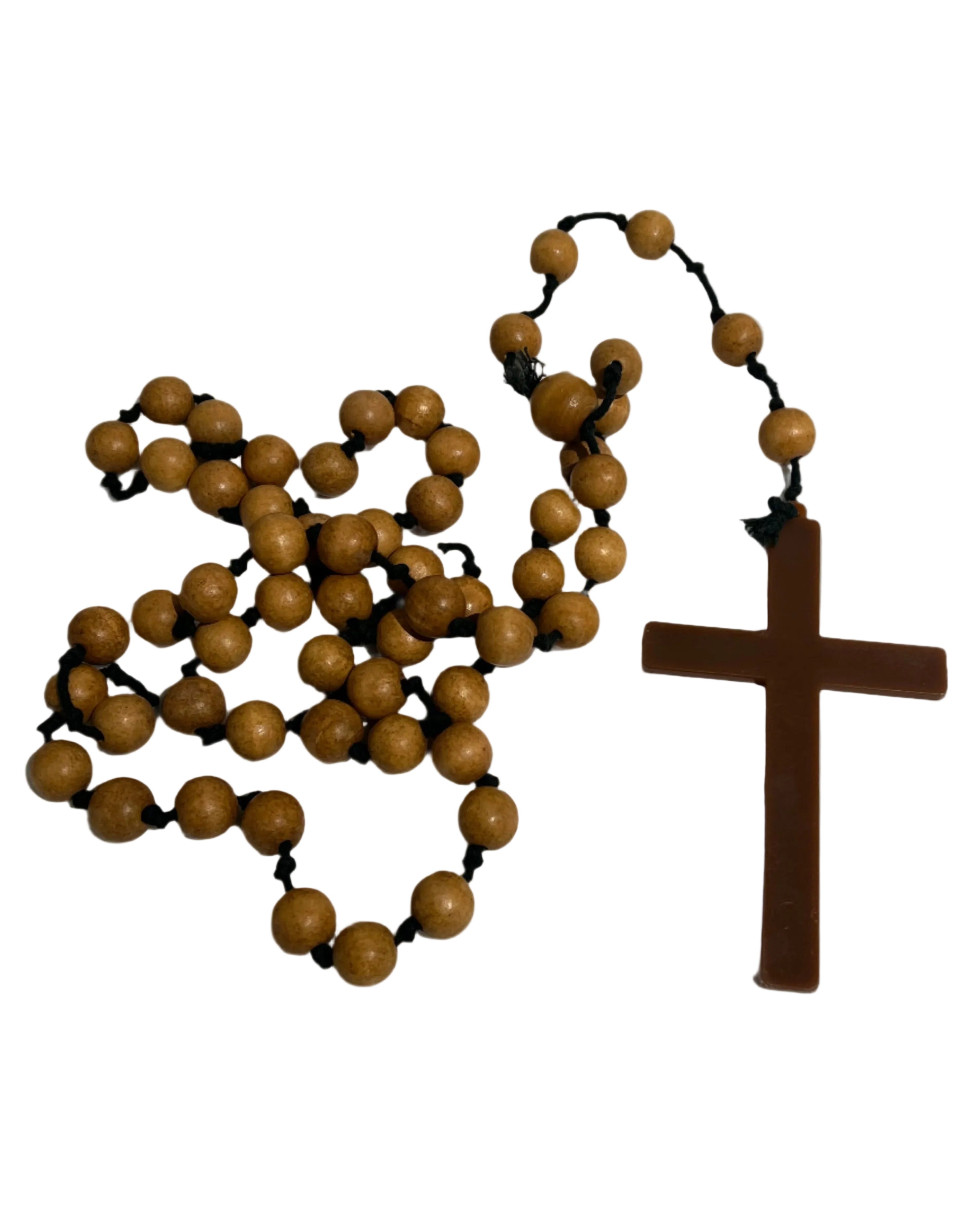 Cross with wooden beads