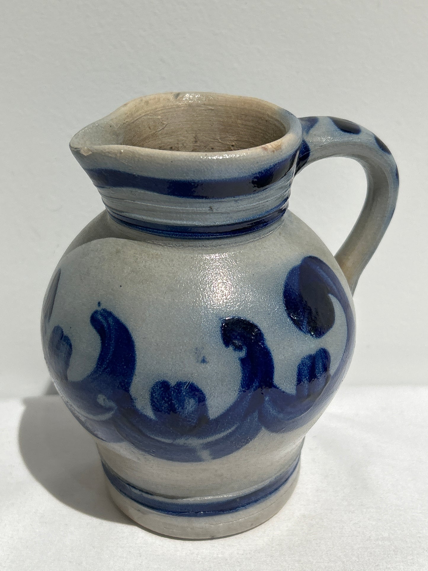 Vintage blue detailed pitcher