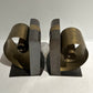 Vintage pair of brass spiral bookends