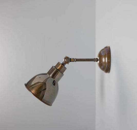 Vintage Inspired Adjustable Brass Wall Light