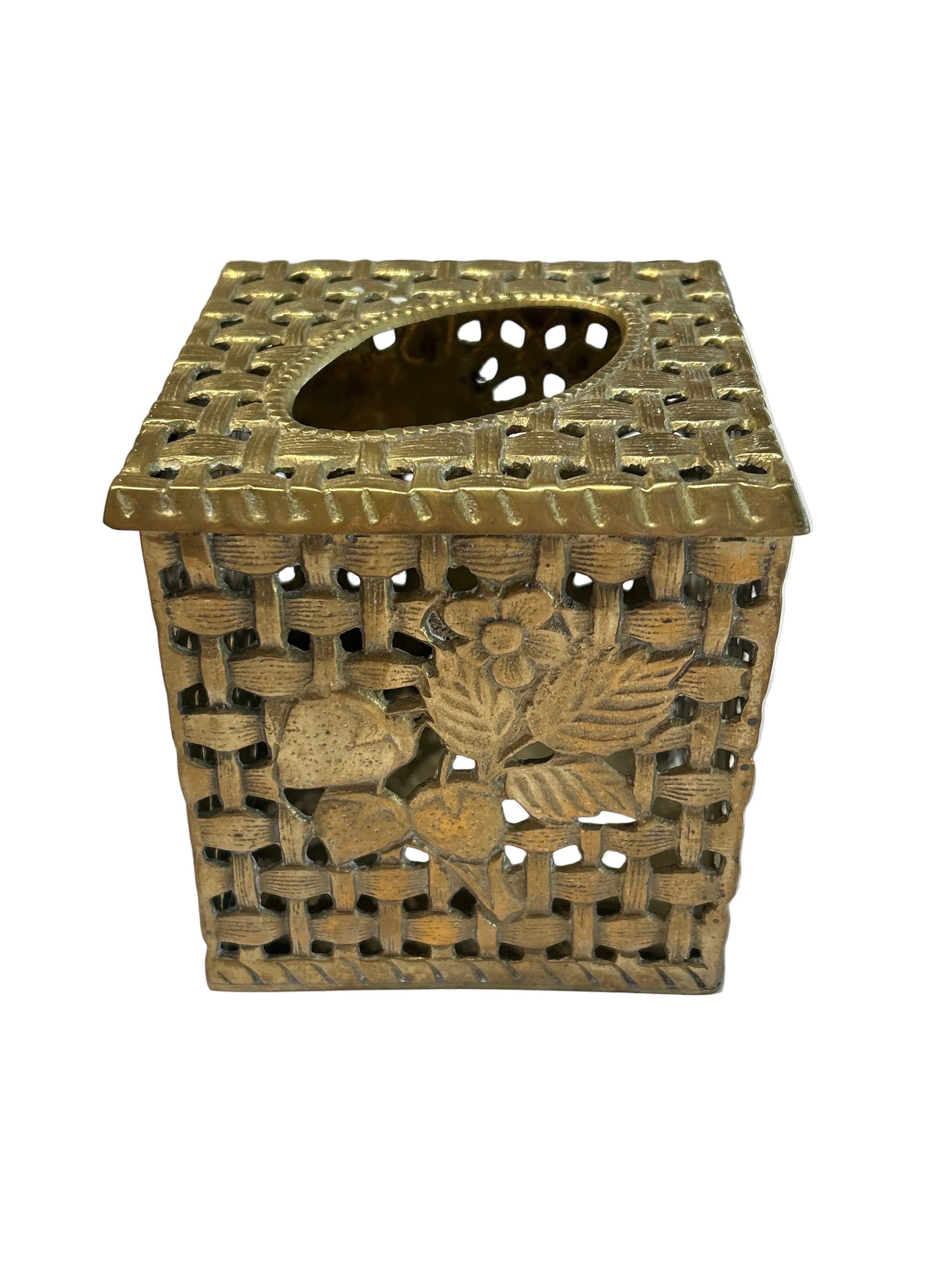 Vintage Hollywood Regency tissue box cover