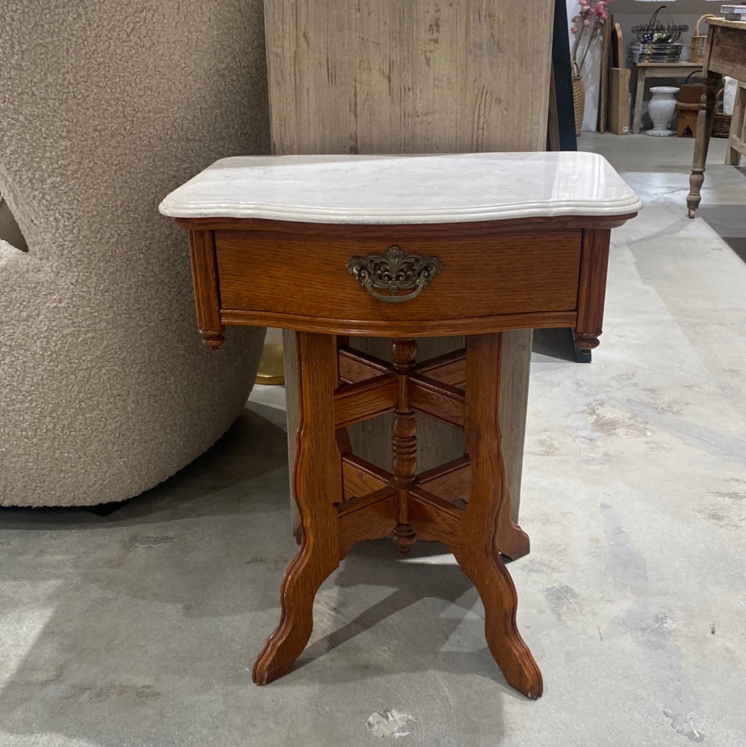 Marble top side table