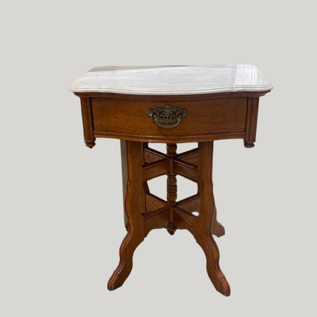 Marble top side table