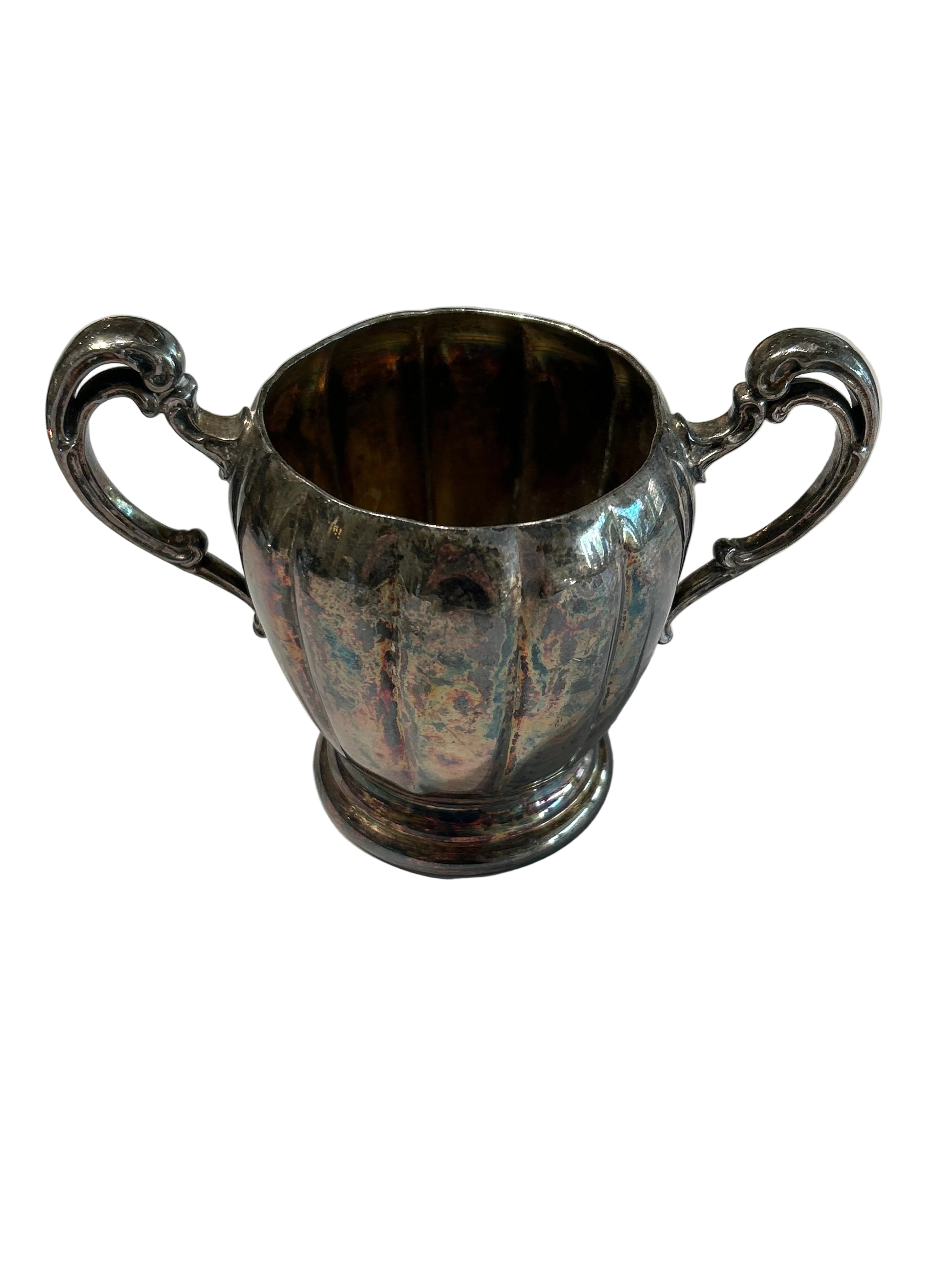 Vintage Victorian silver plate sugar bowl