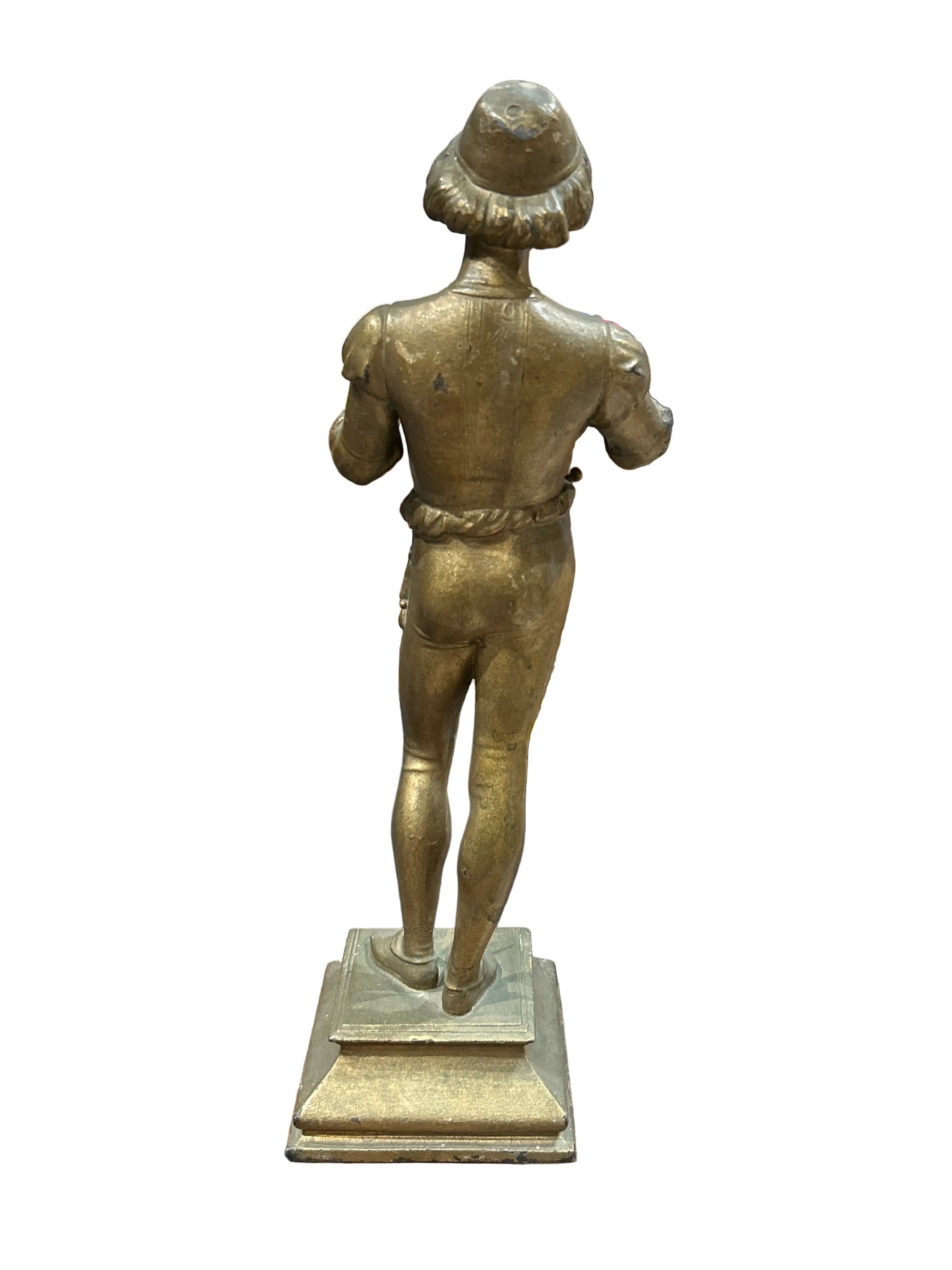 Vintage bronze Florentine Singer statue