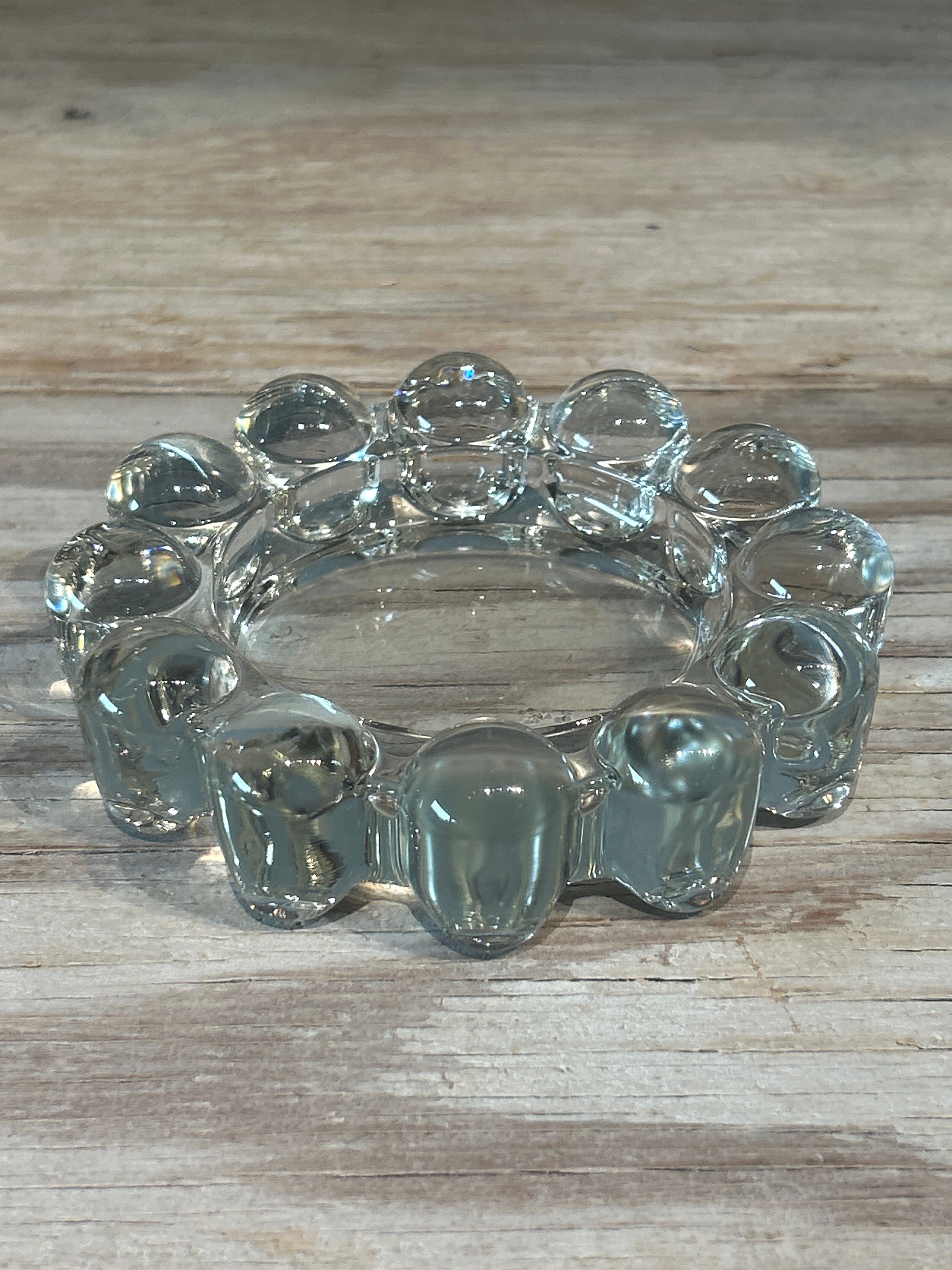 Vintage MCM beaded Boopie glass ashtray