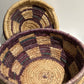 Large woven basket with lid