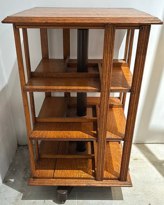 Revolving bookcase table