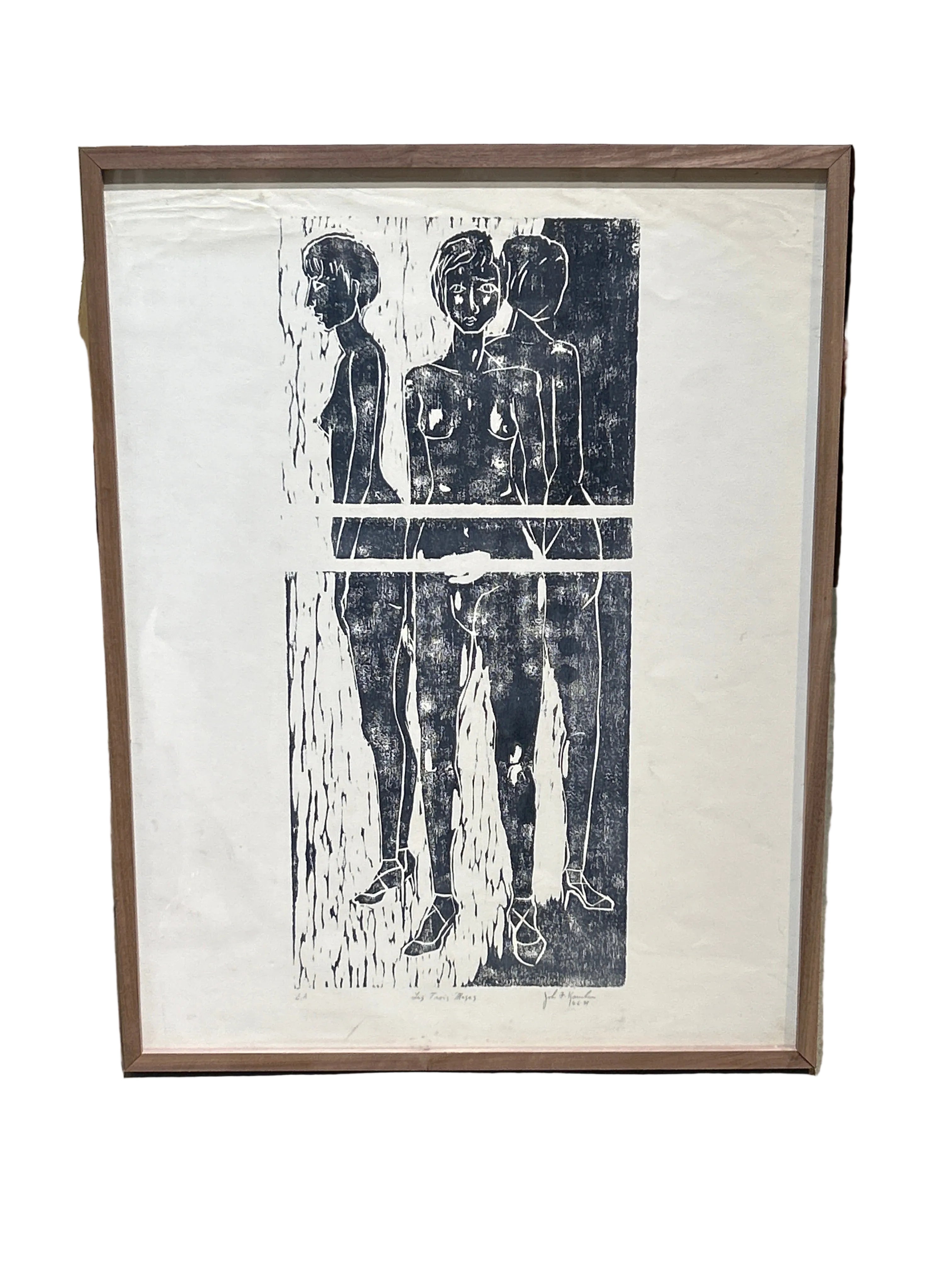 Vintage "Les Trois Muses" lithograph