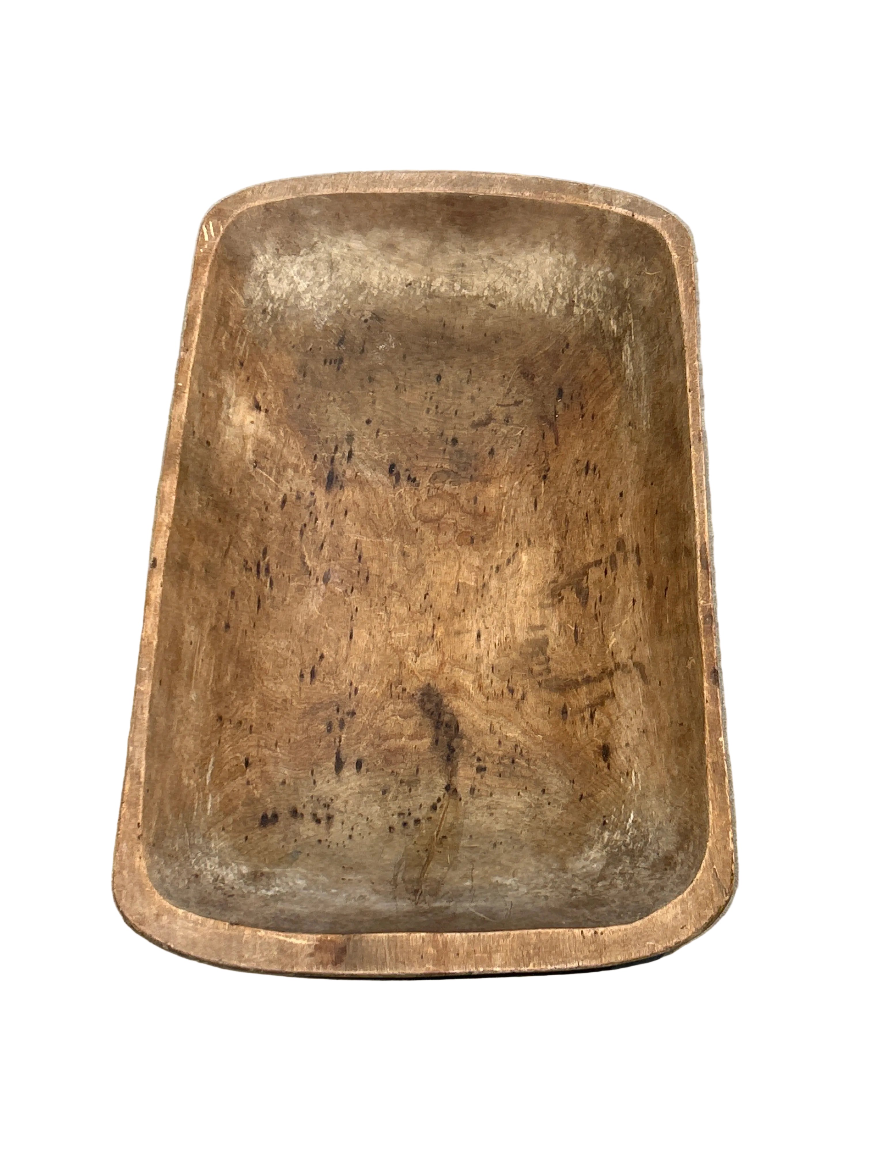 Vintage hand carved wood dough bowl