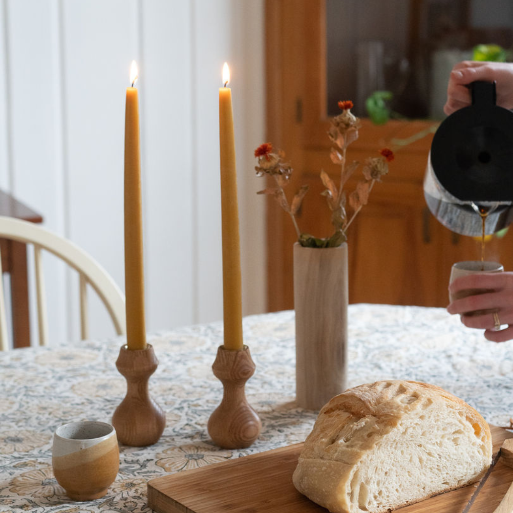 Beeswax Taper - 12" Hand Dipped