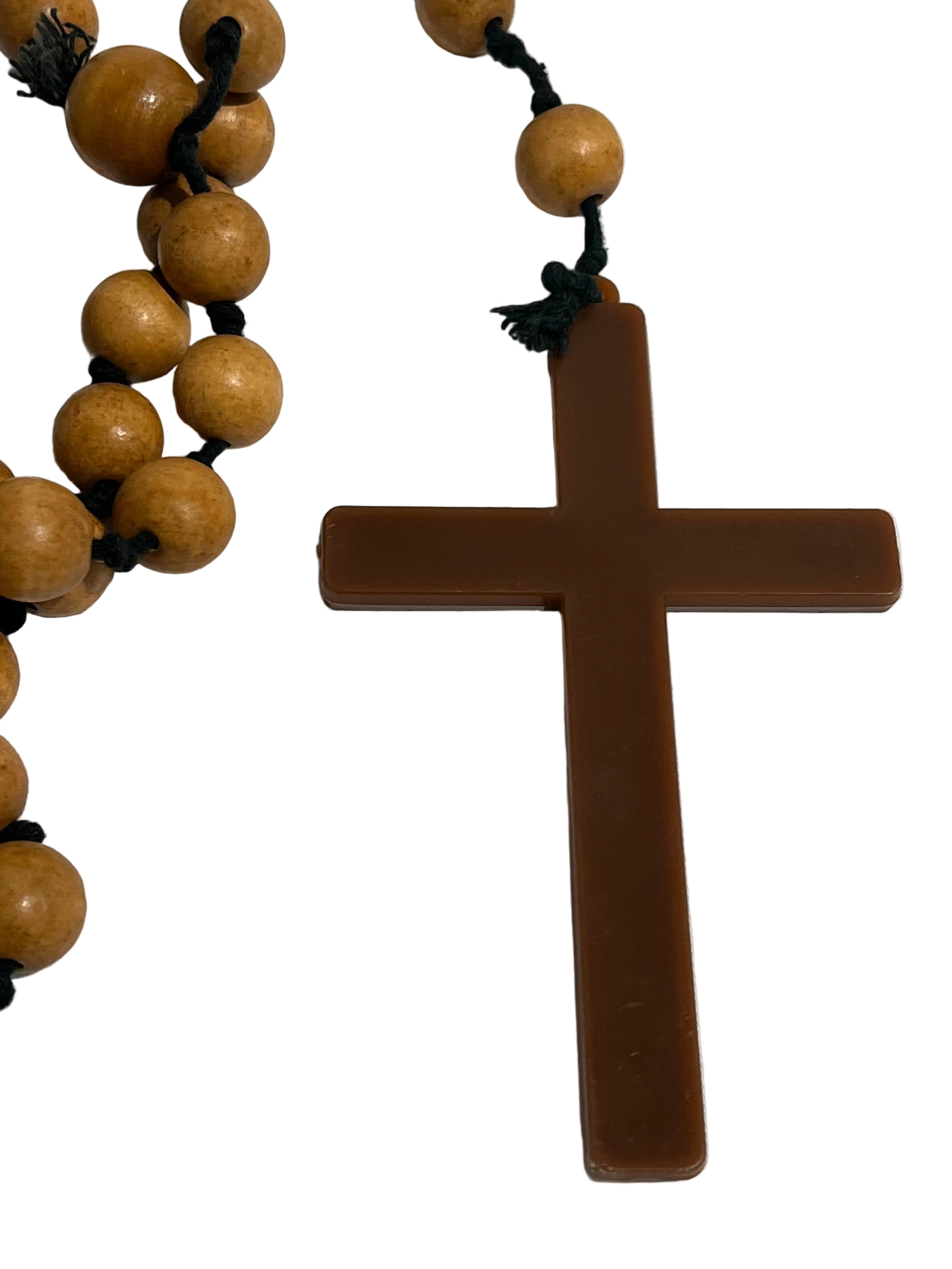 Cross with wooden beads