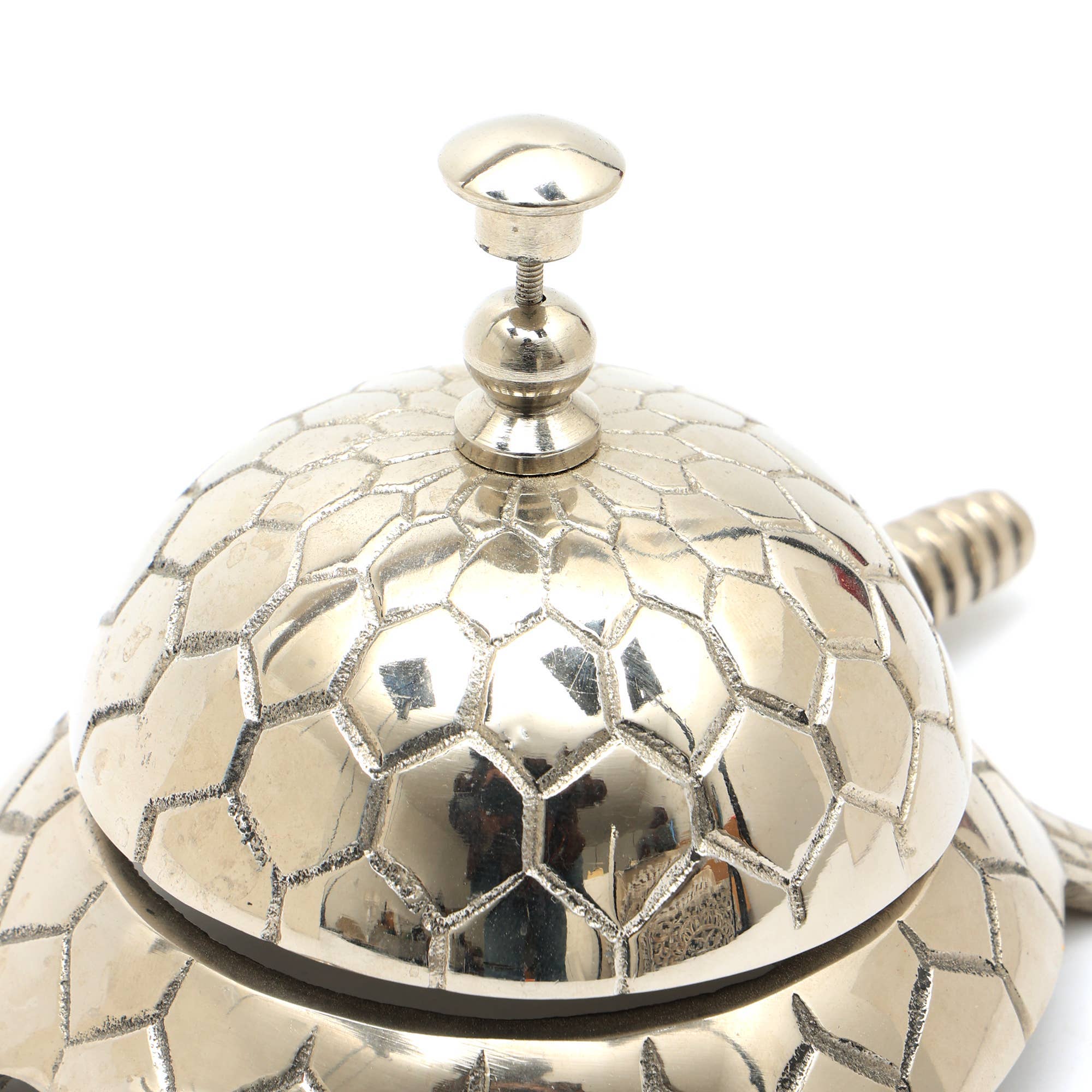 Desk Bell | Decorative Aluminum Desk Bell, Turtle Shape-7.5"