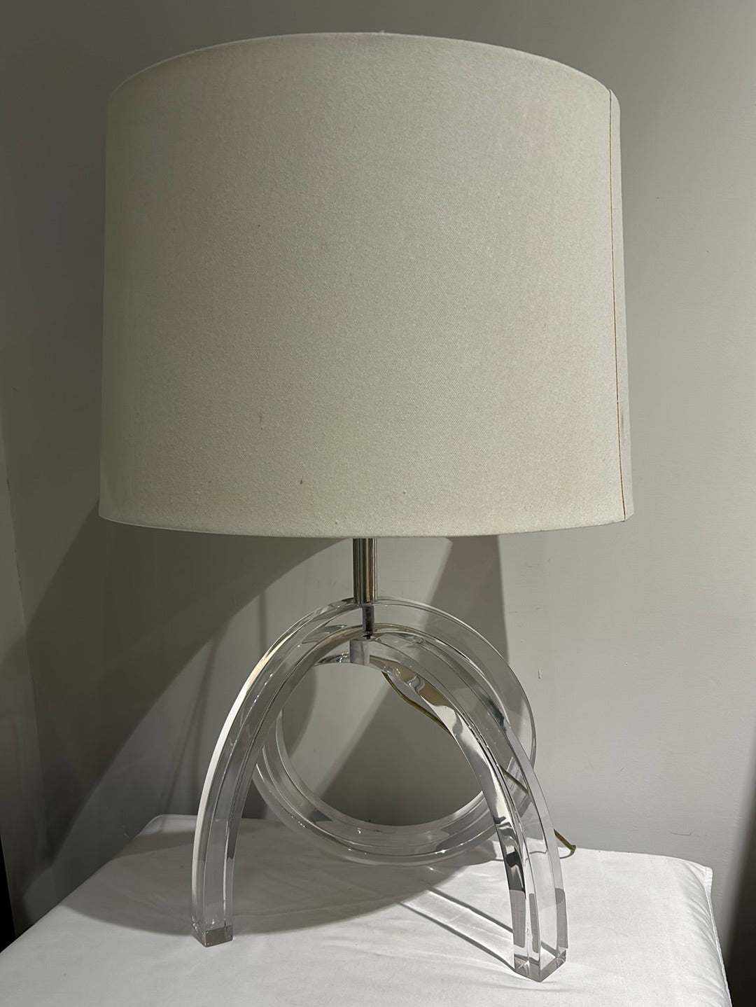 Mid Century Pretzel Lucite Lamp