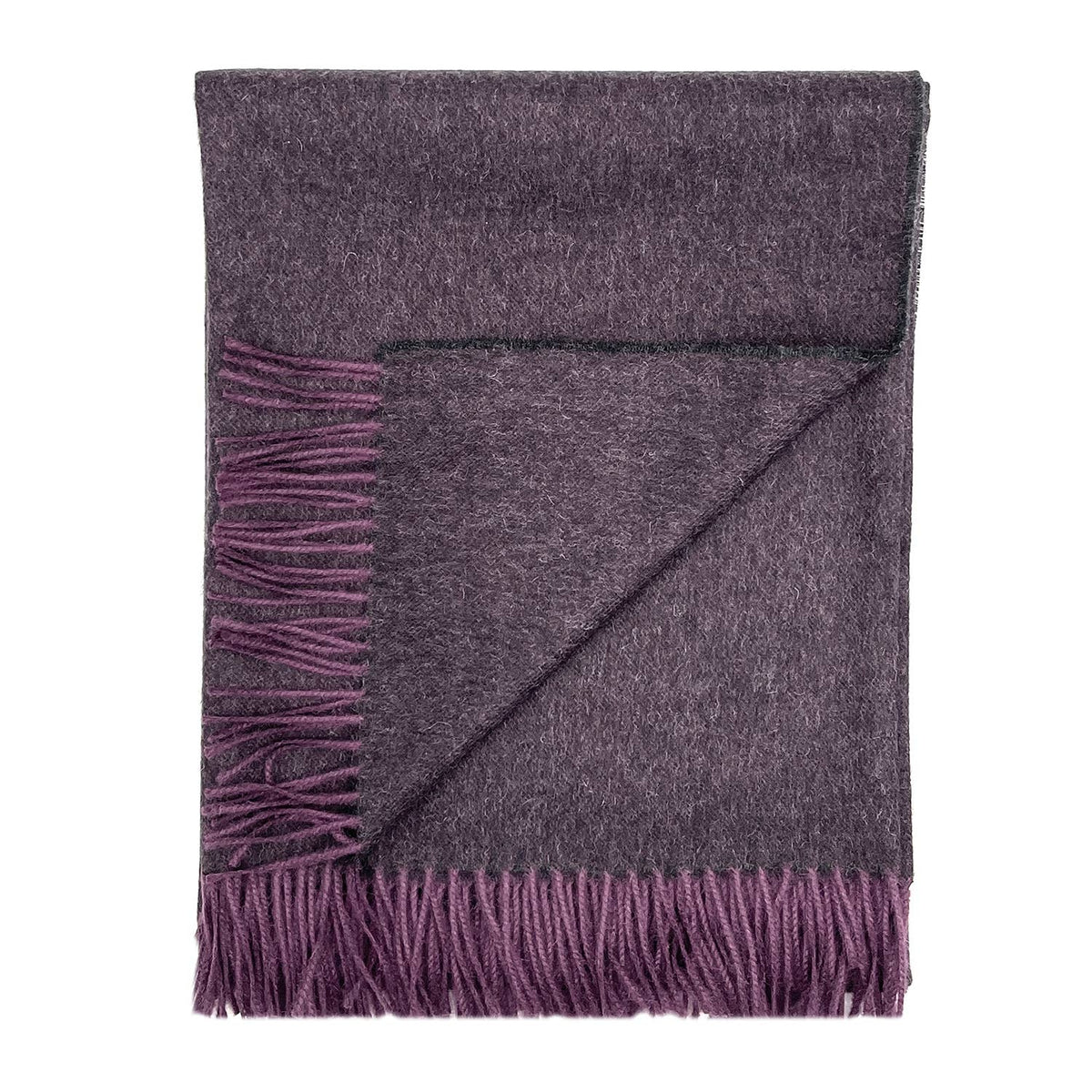 100% Baby Alpaca Throw - Elderberry