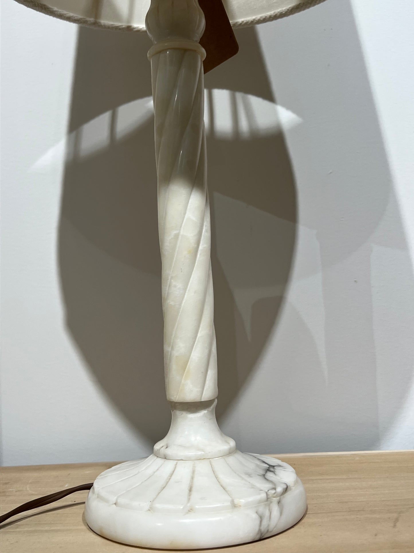 Marble Lamp with white shade