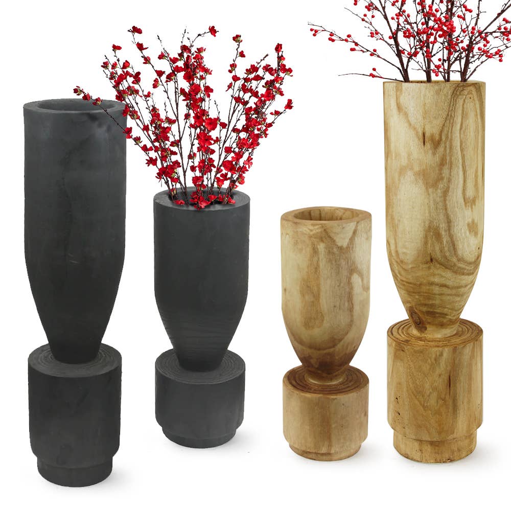 Sculptural Wood Vase