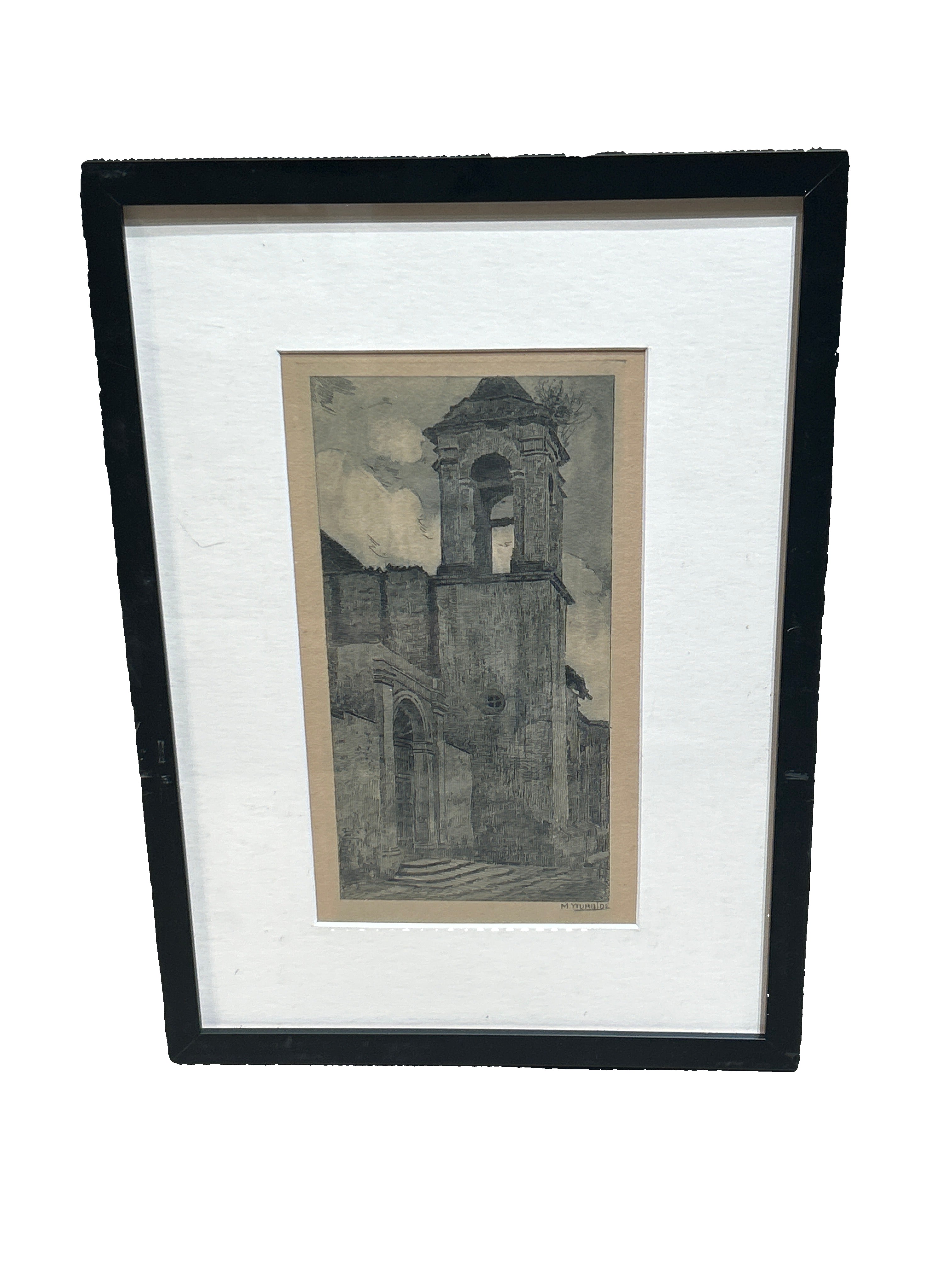 Vintage lithograph signed