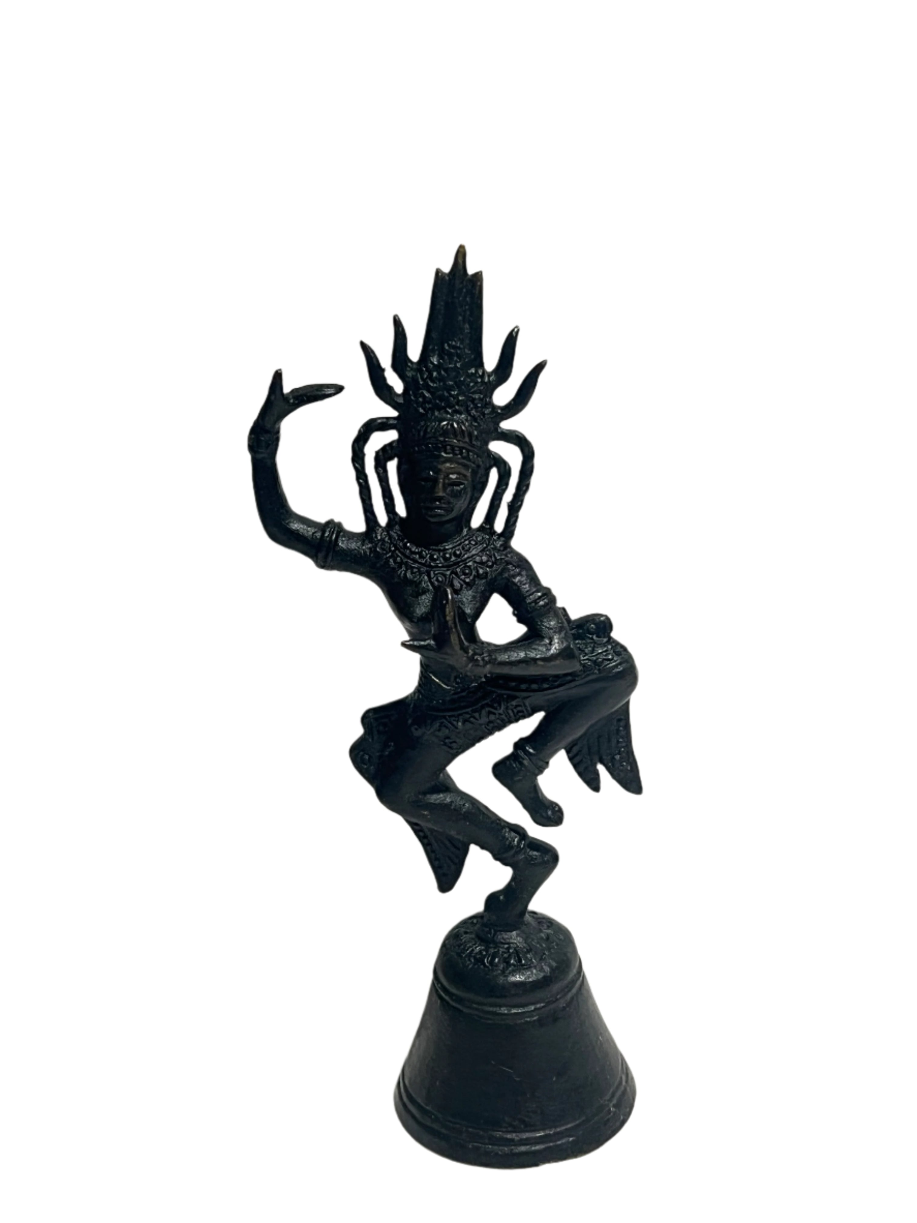 Vintage bronze statue bell