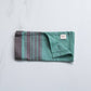 Teal with Brown Stripes Cotton Dinner Napkin, Set of 4