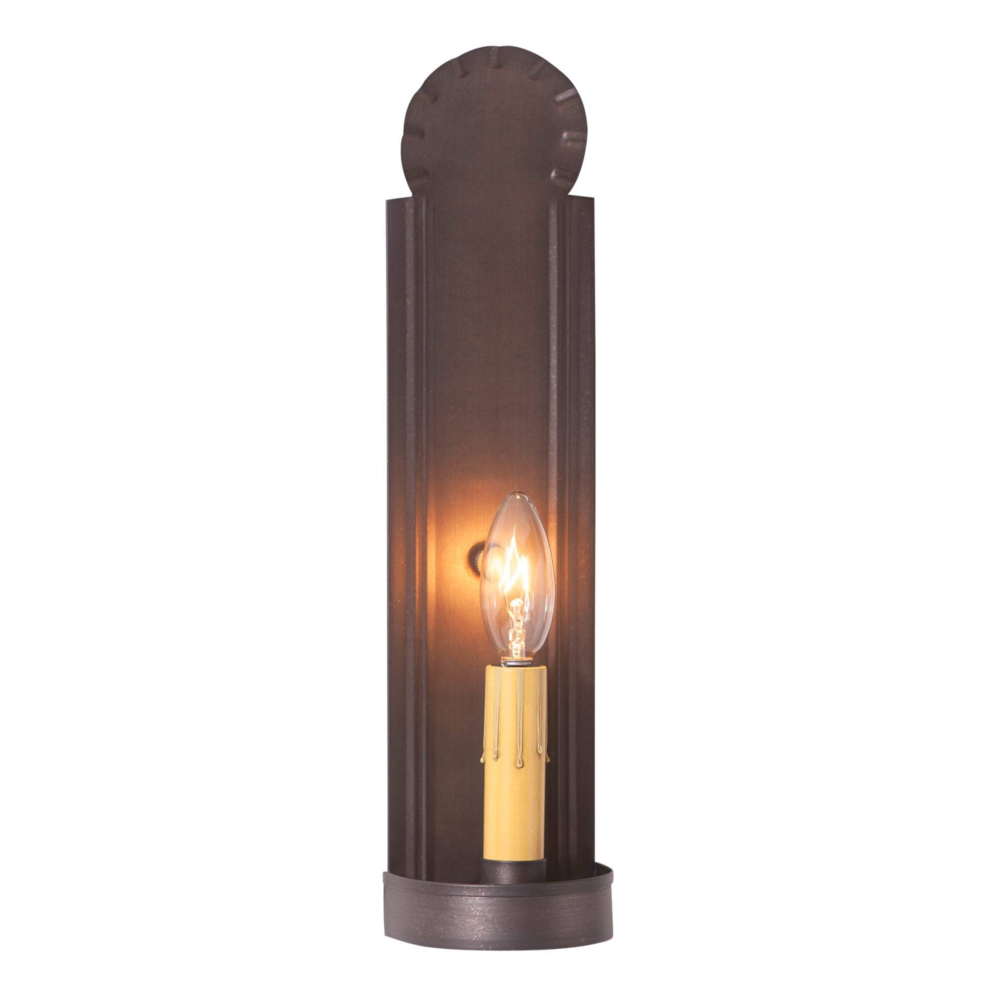 Slim Colonial Electric Tin Sconce