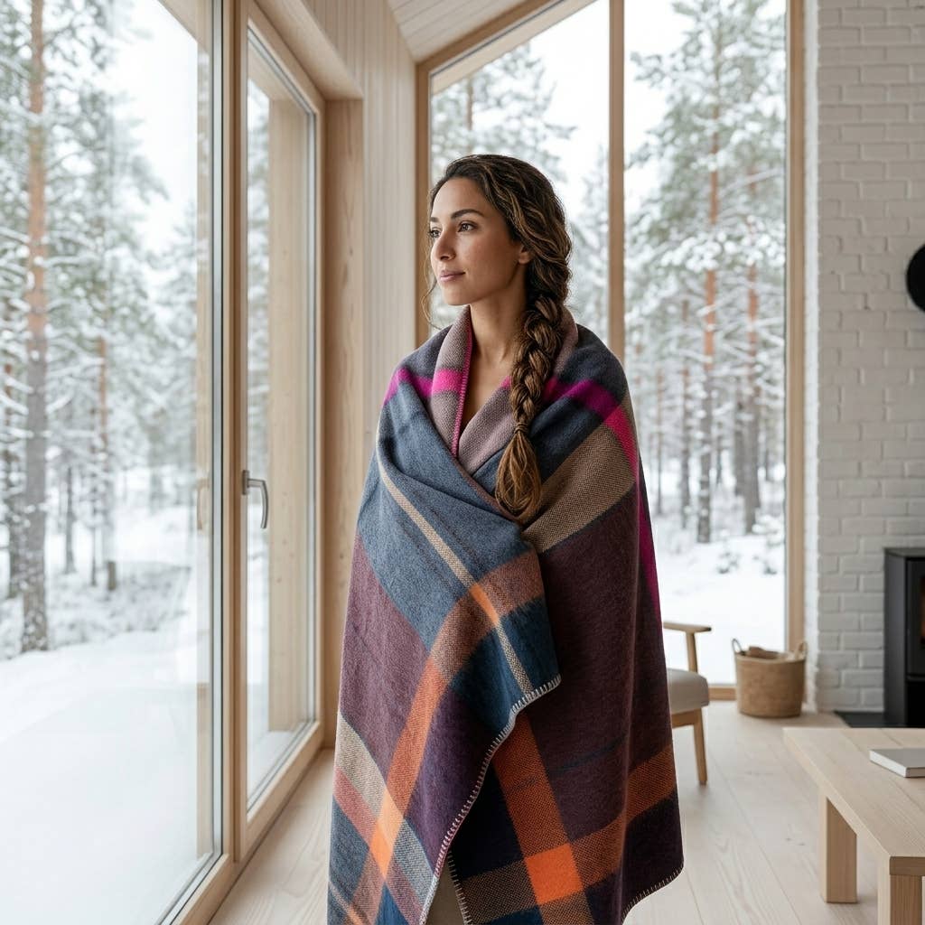 Alpaca Throw Blanket - Bordeaux: Throw     (45x70)