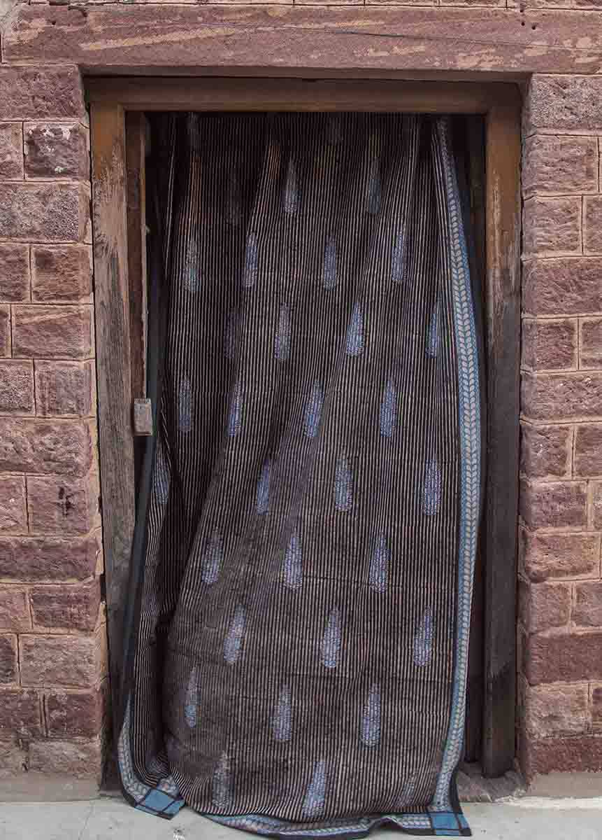 Block Printed Curtain Panels Home Decor - Raindrops: 56"x84" - inches