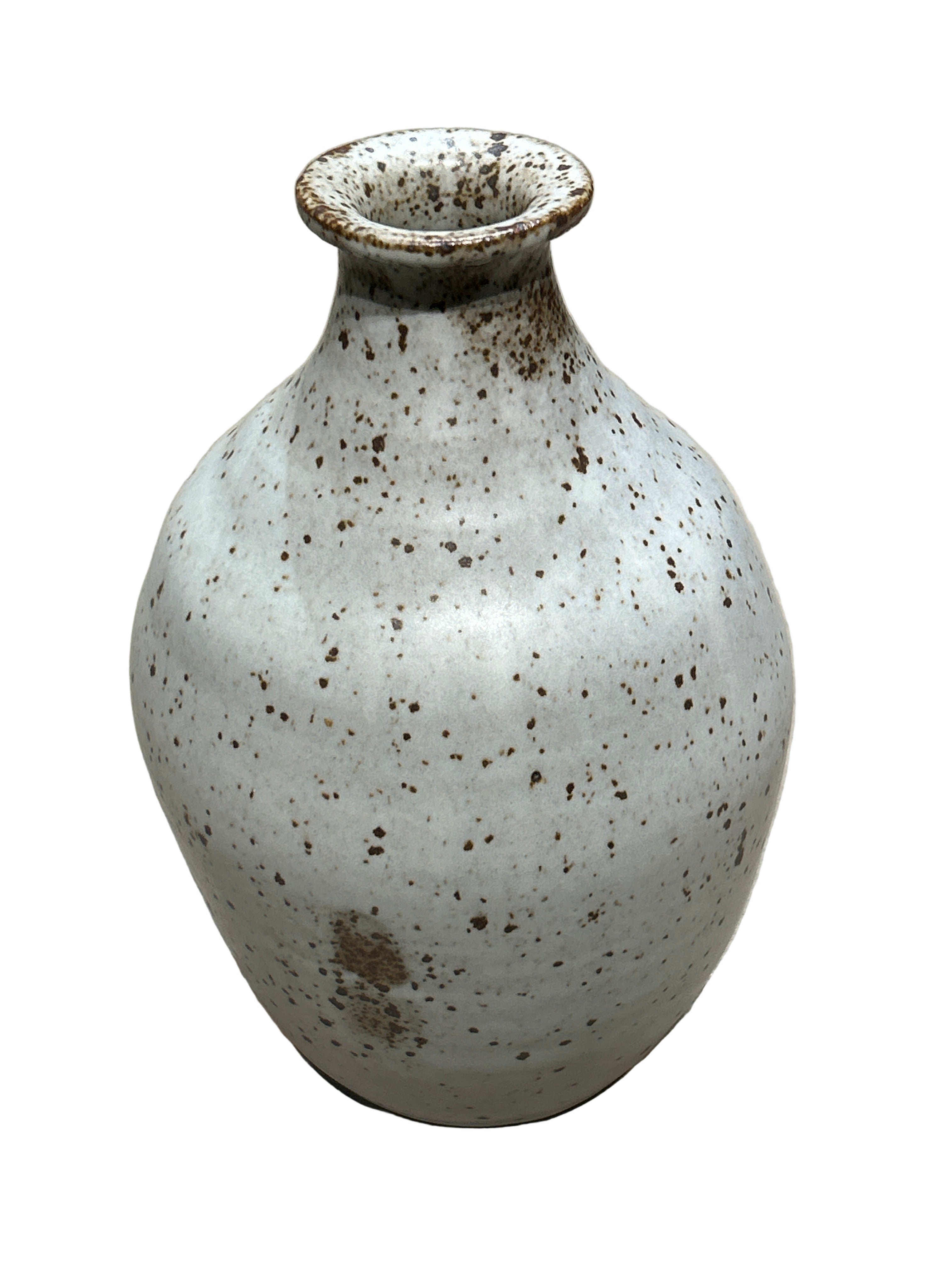 Vintage speckled stoneware vase