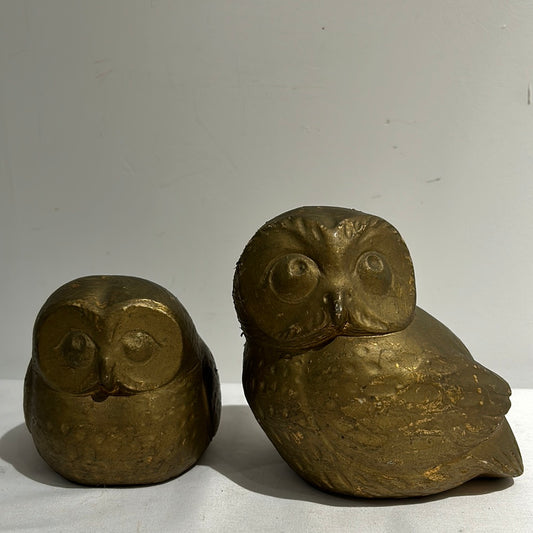 Owl Pair brass