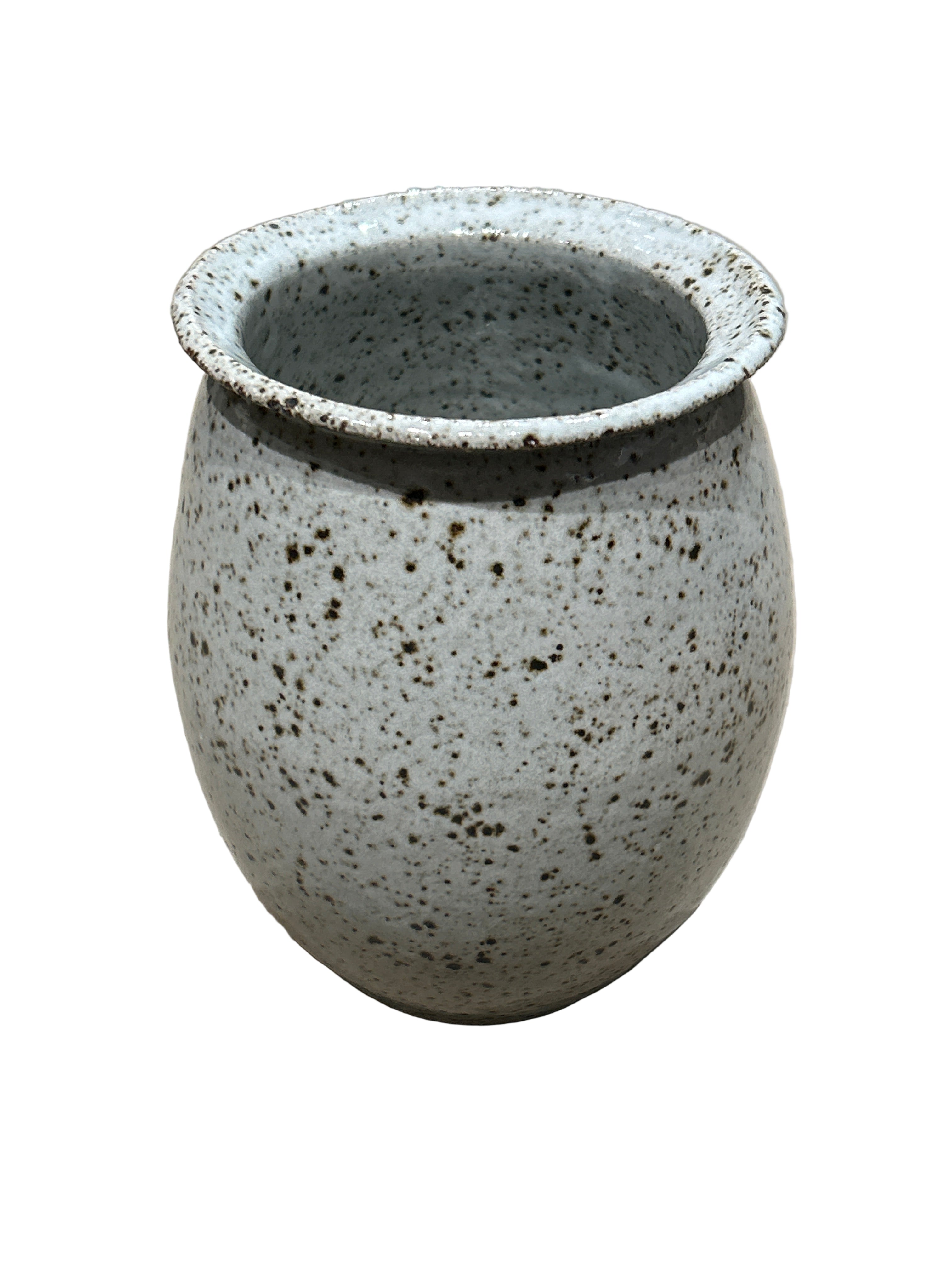 Vintage speckled stoneware vessel