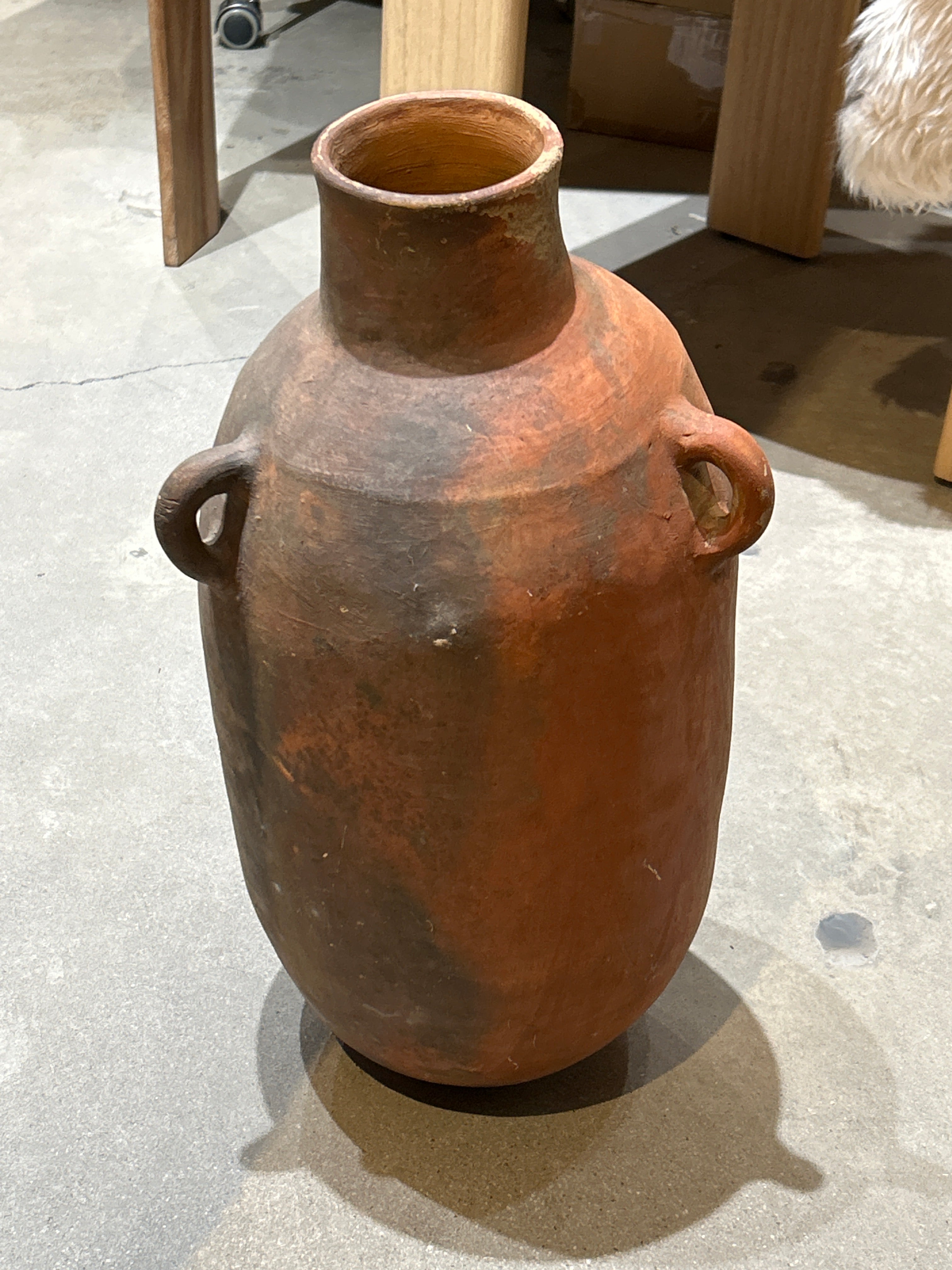 Vintage 3-handled terracotta pot