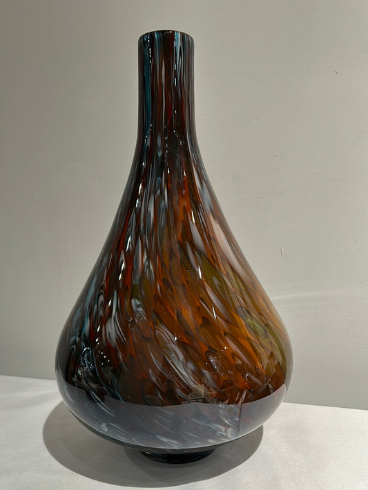 Glass vase multicolored