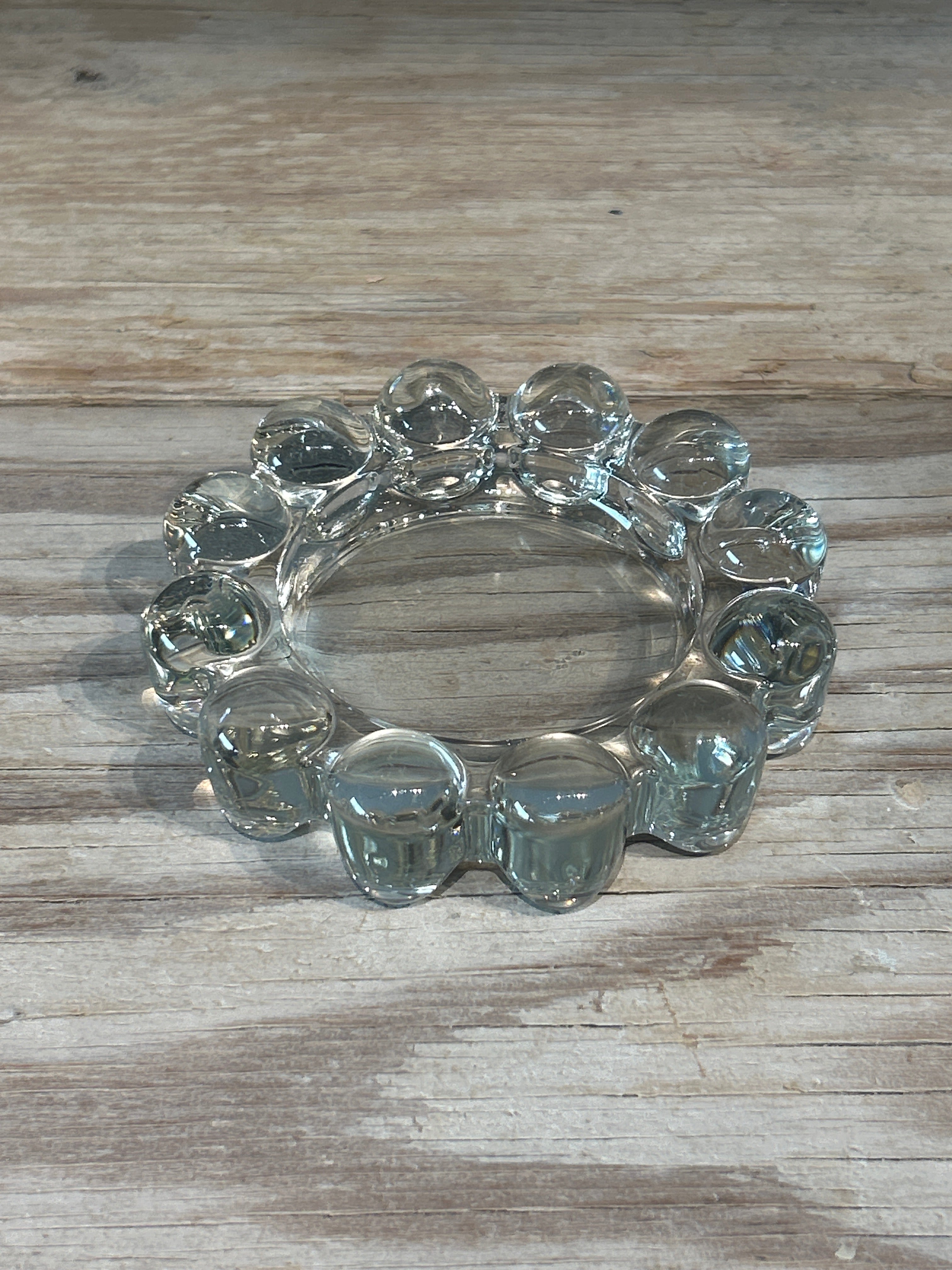Vintage MCM beaded Boopie glass ashtray