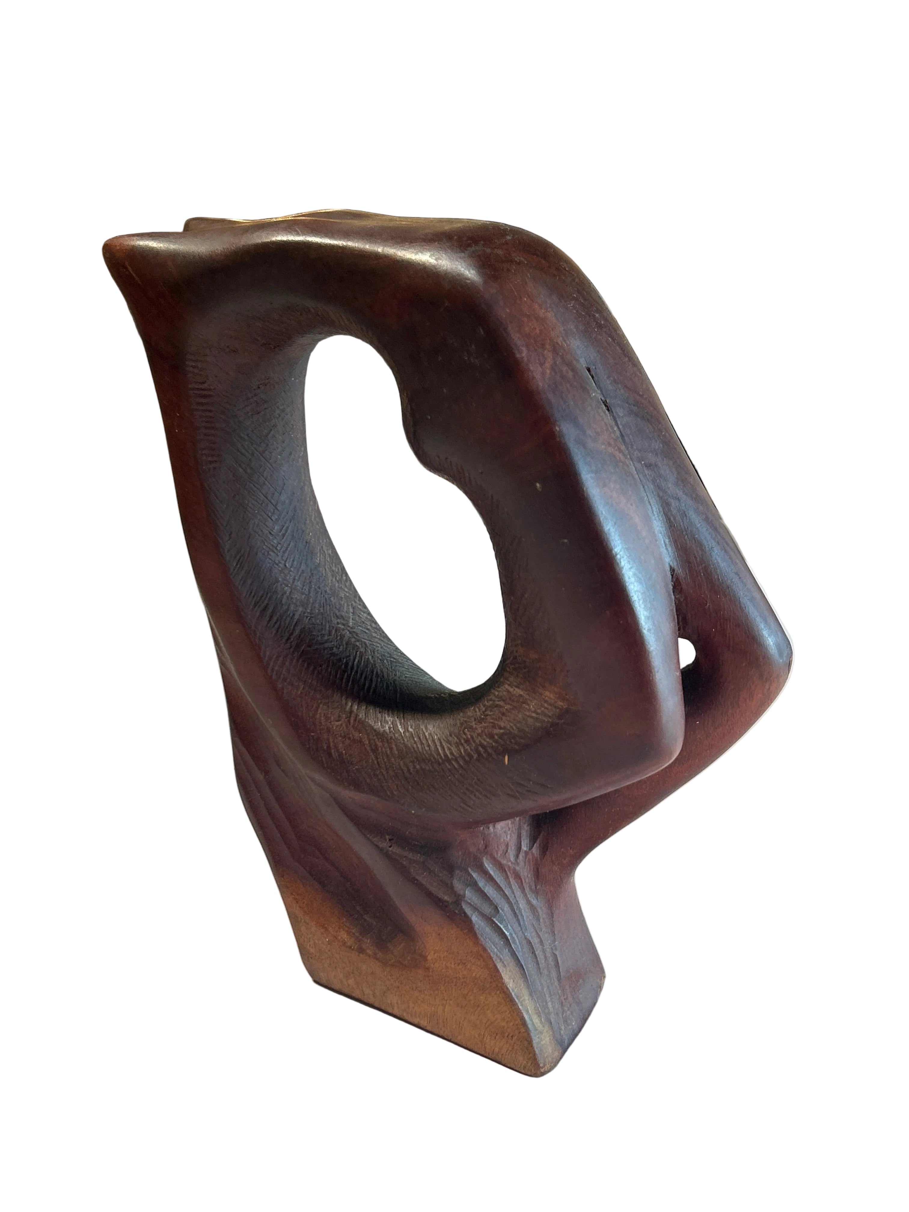 Vintage carved wooden nude sculpture