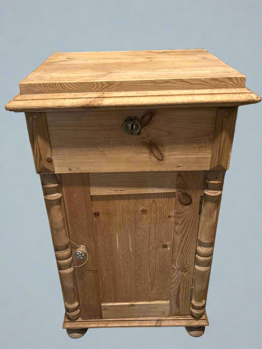 Pine cabinet with mirror