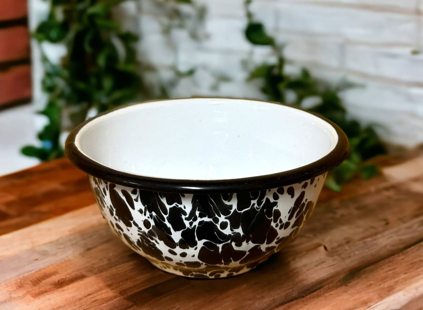 Black Splatter Cereal Bowl