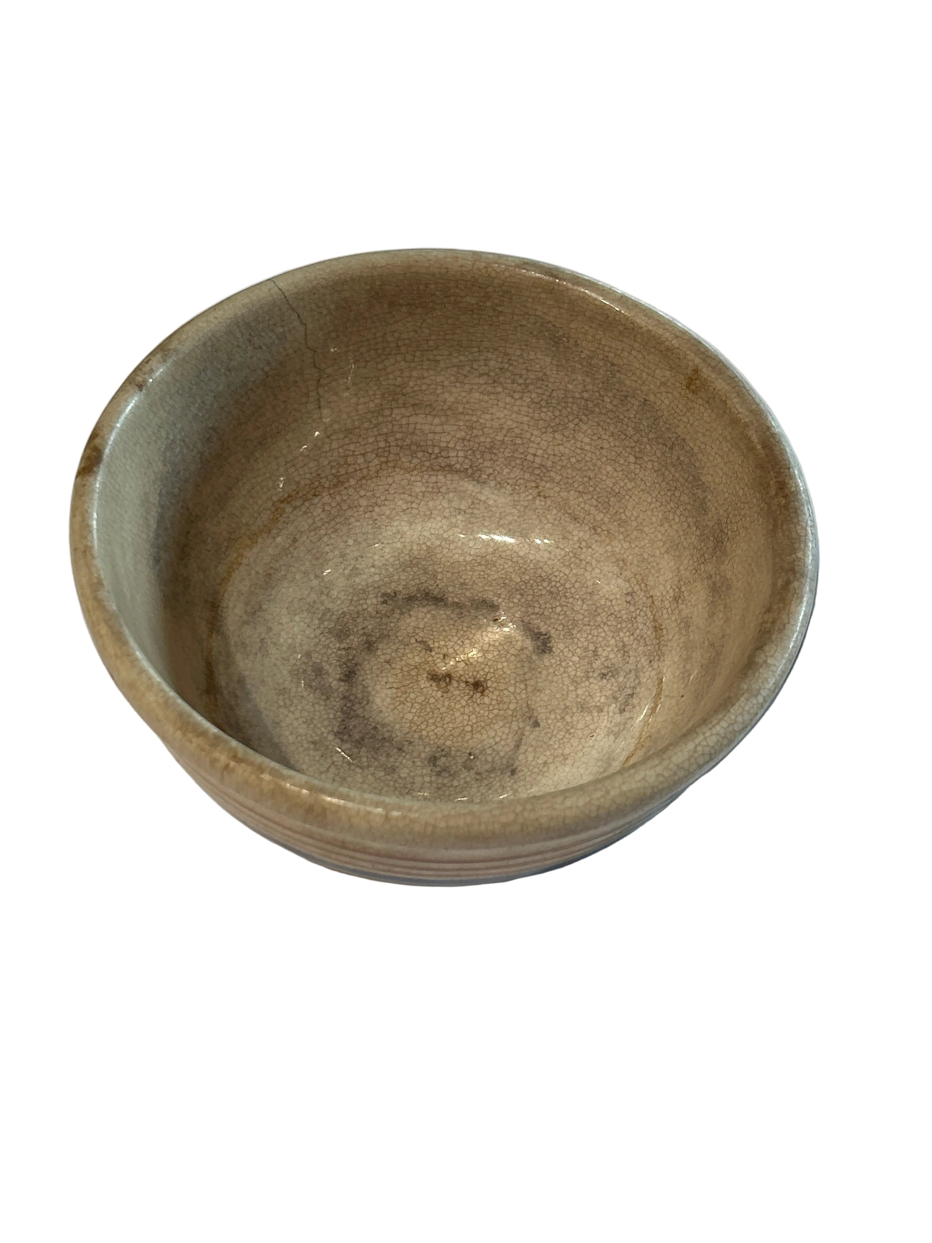 Vintage striped stoneware bowl