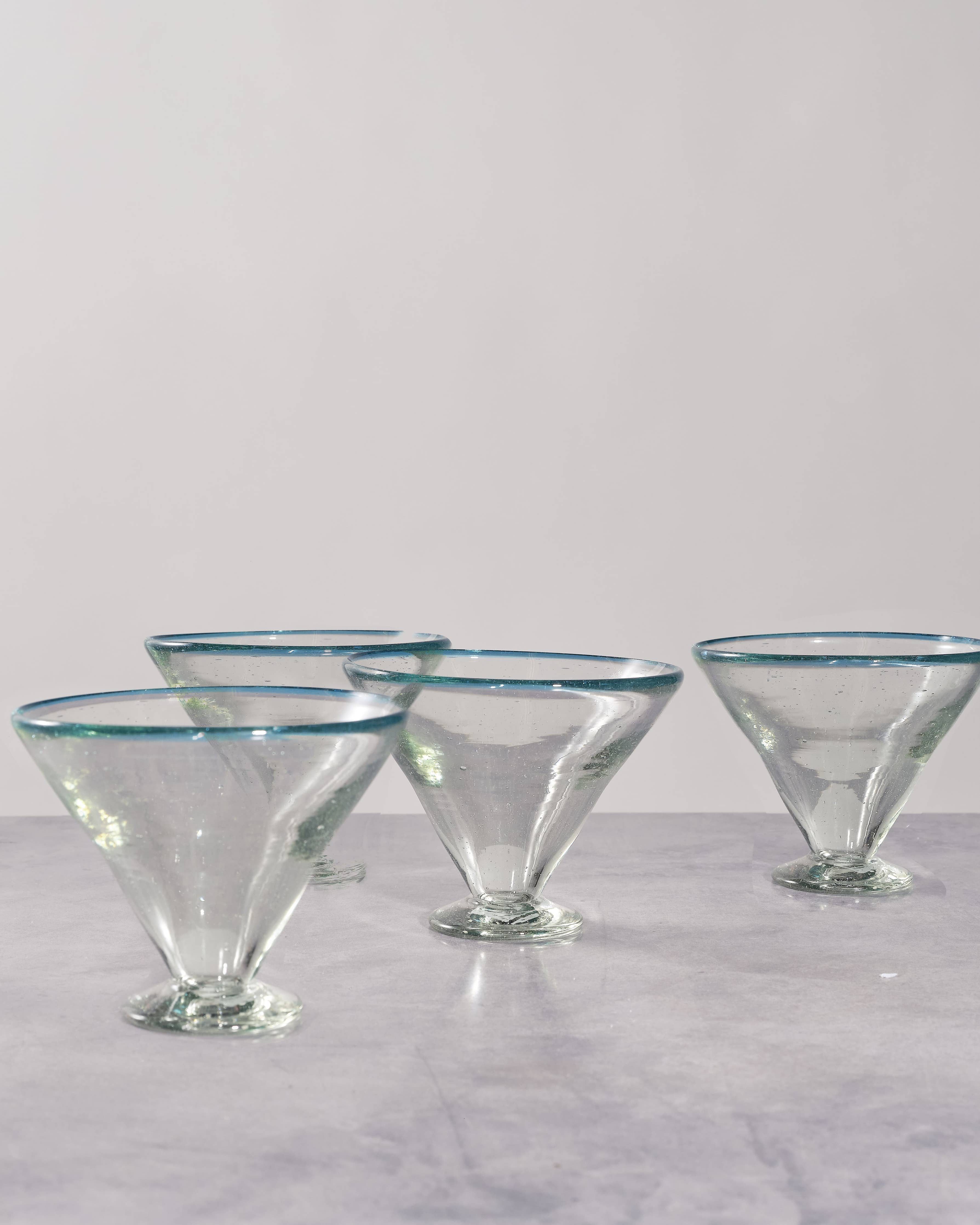 Aqua Rim Margarita Glass | Glassware Cocktail