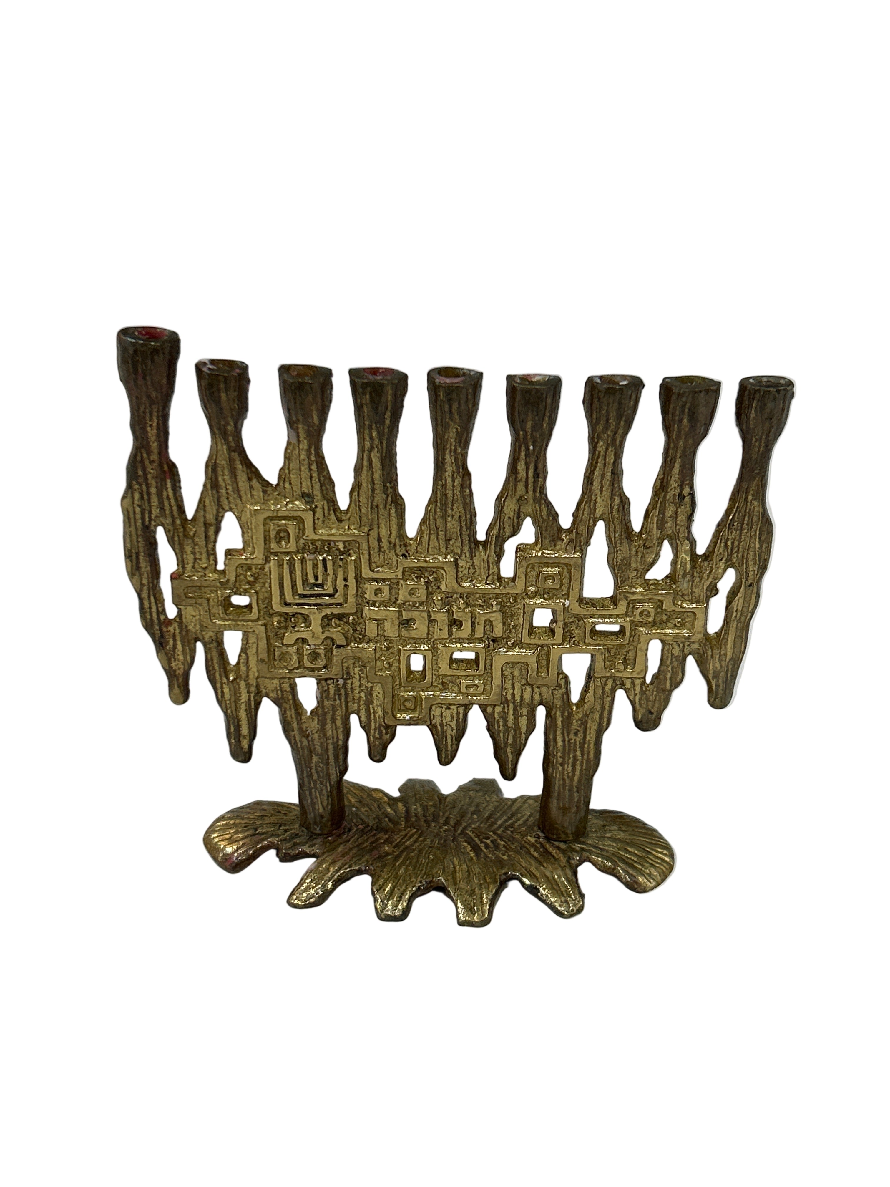 Vintage mini brass menorah