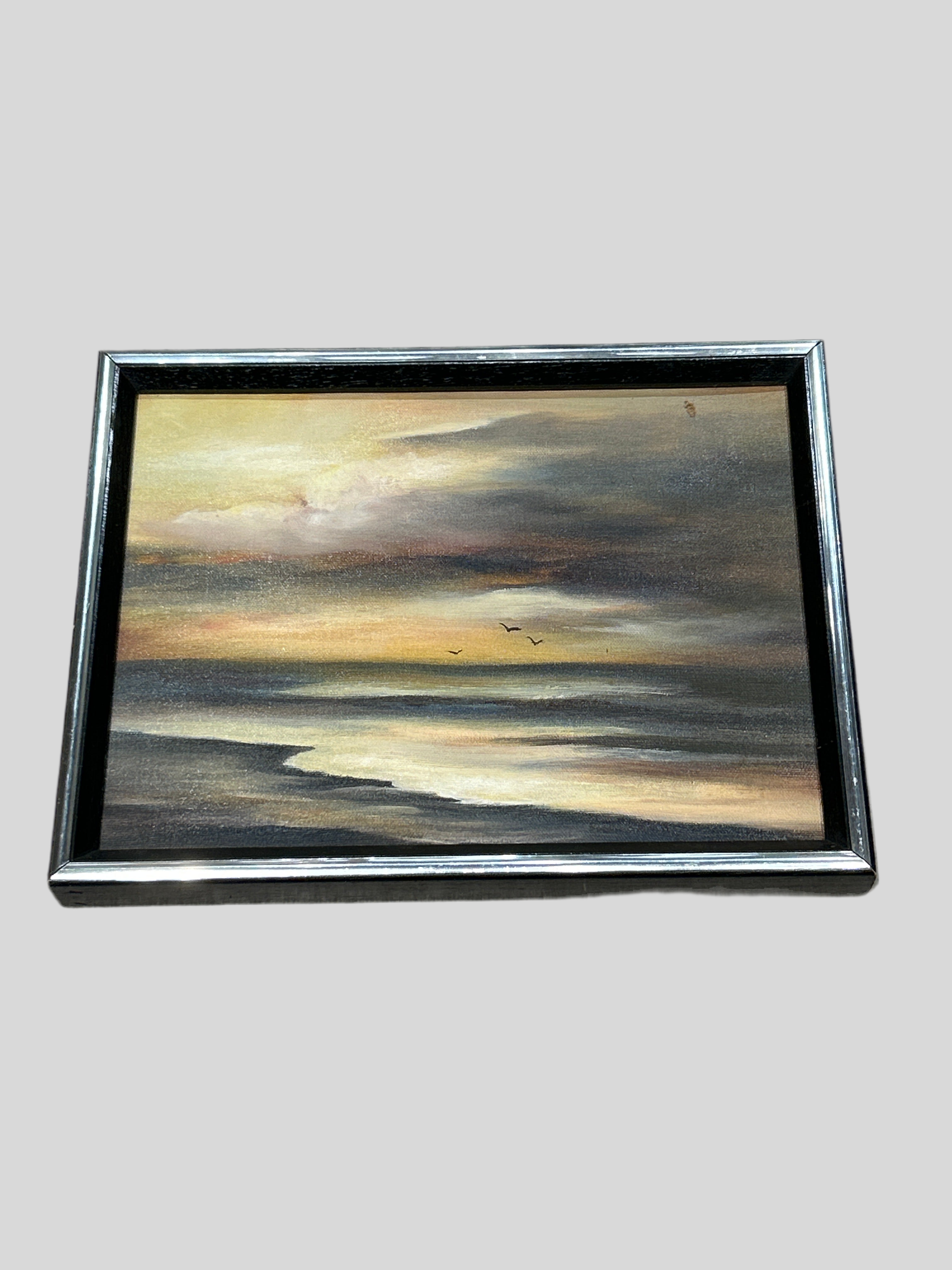 Vintage beach landscape painting