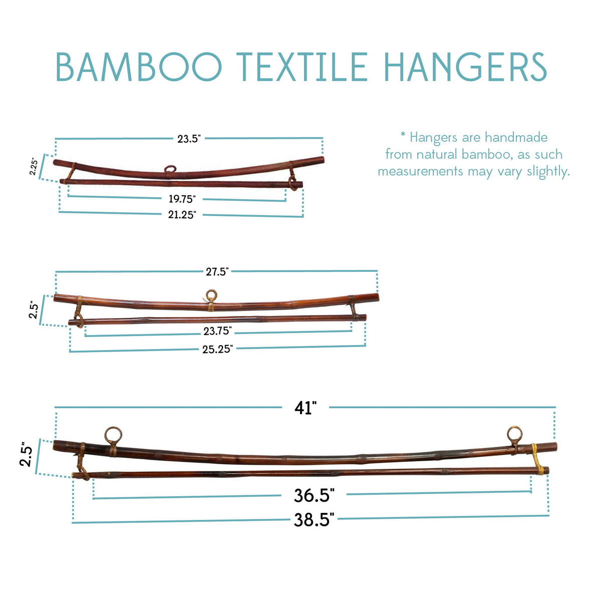 Bamboo Textile Hanger- up to 23'' *