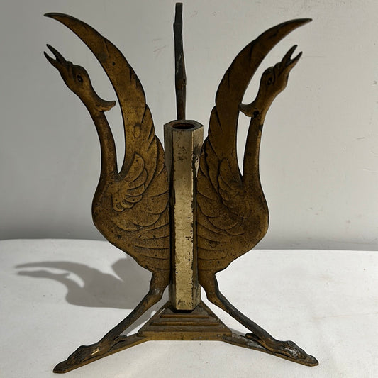 Vintage brass bird sculpture