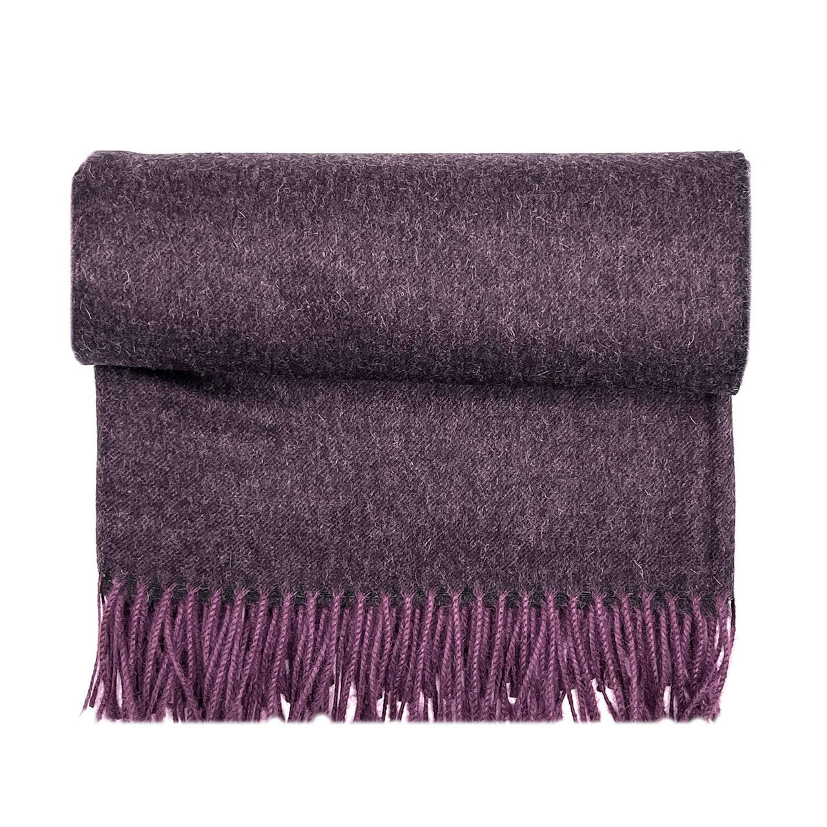 100% Baby Alpaca Throw - Elderberry
